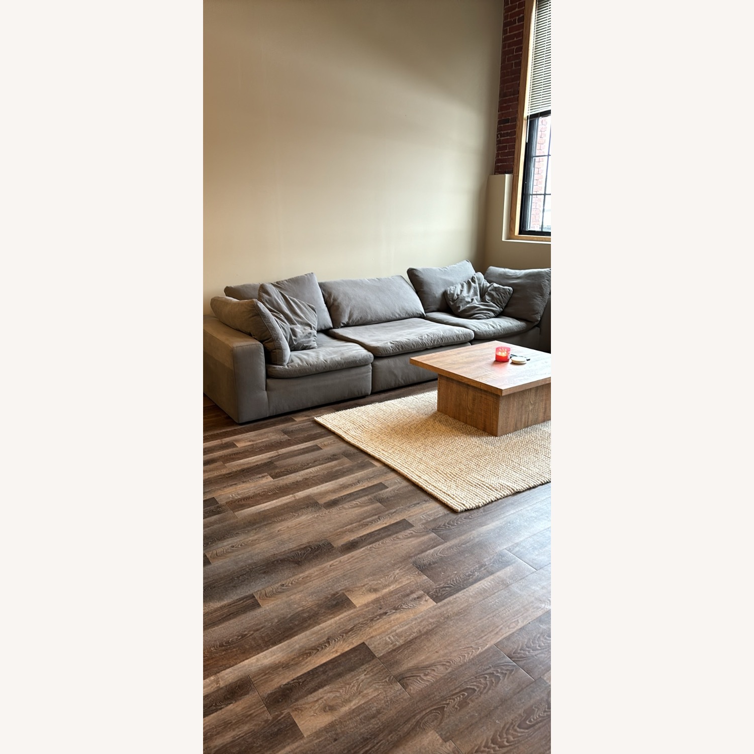 Dream Gray 131'' 3 Piece Modular Sofa - image-1