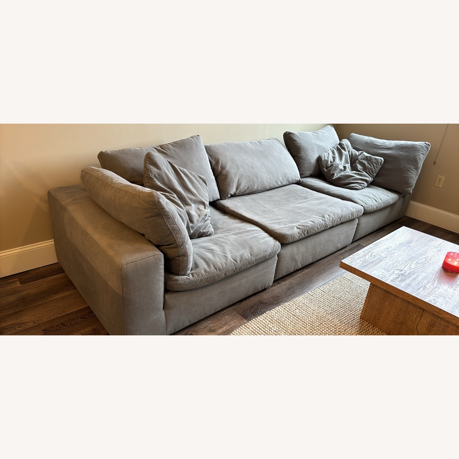 Dream Gray 131'' 3 Piece Modular Sofa - image-2