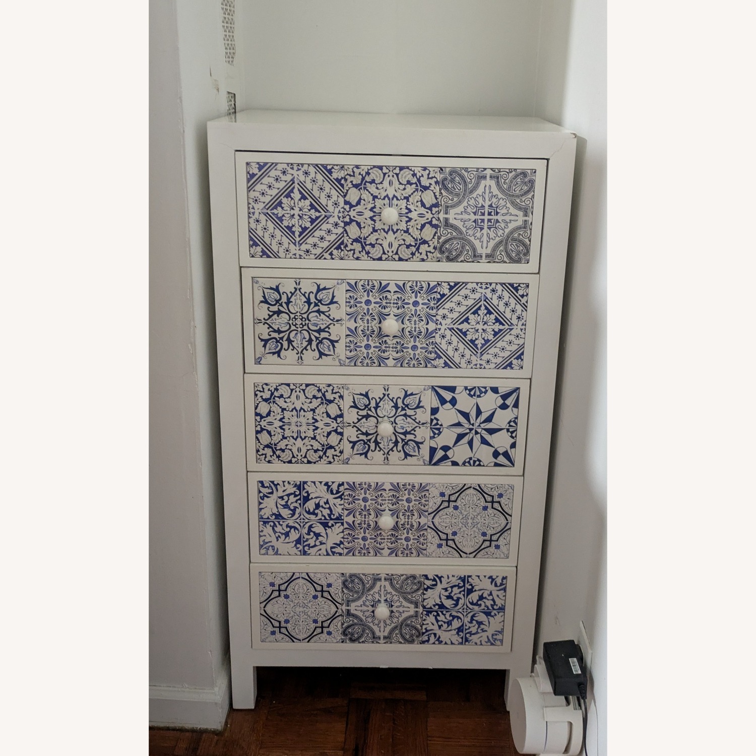 Blue Mosaic 5 Drawer Dresser - image-1