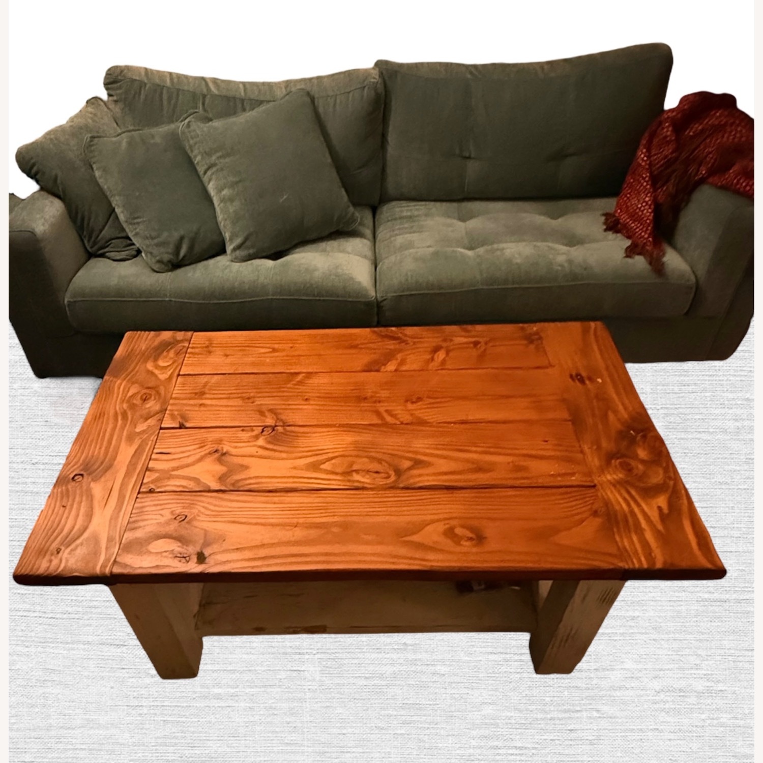 Hand Crafted Heavy Duty Farmhouse Coffee Table - image-1