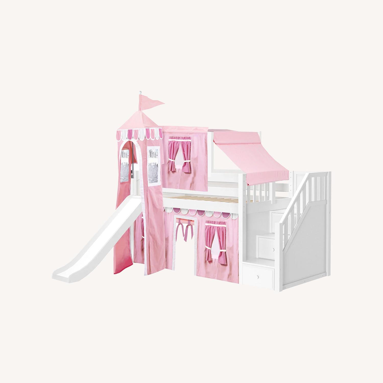 The Playhouse Loft Bed with Stairs - image-0