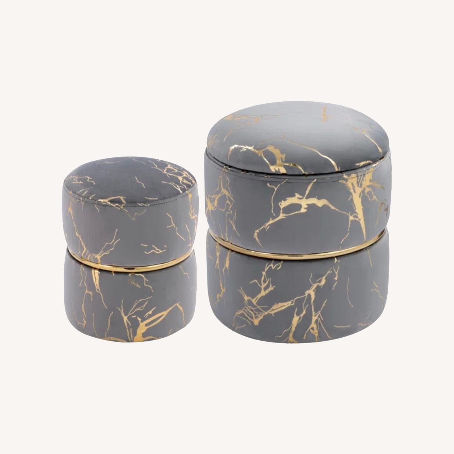 Lilly Eve Velvet Ottoman - image-0