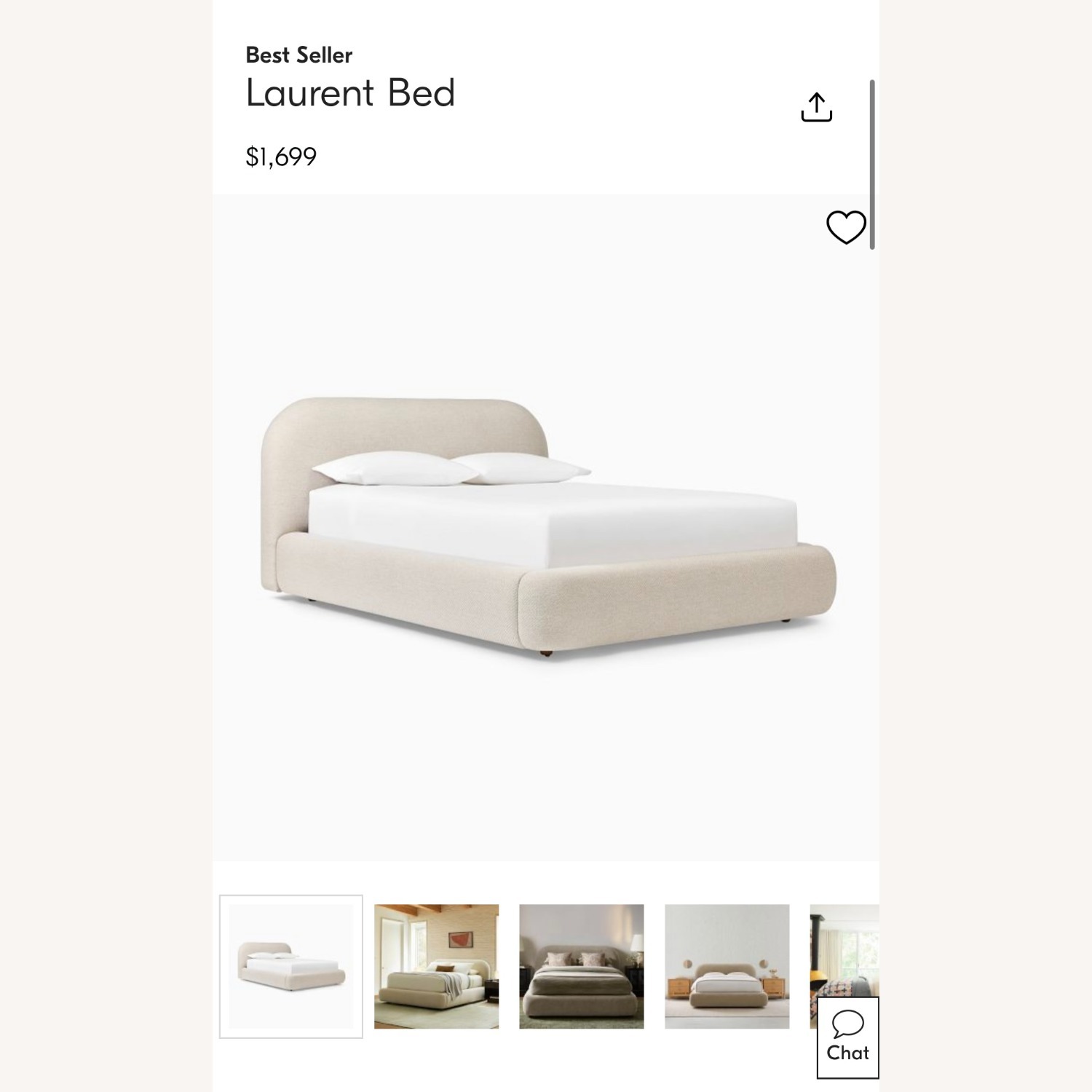 West Elm Laurent King Bed - image-1