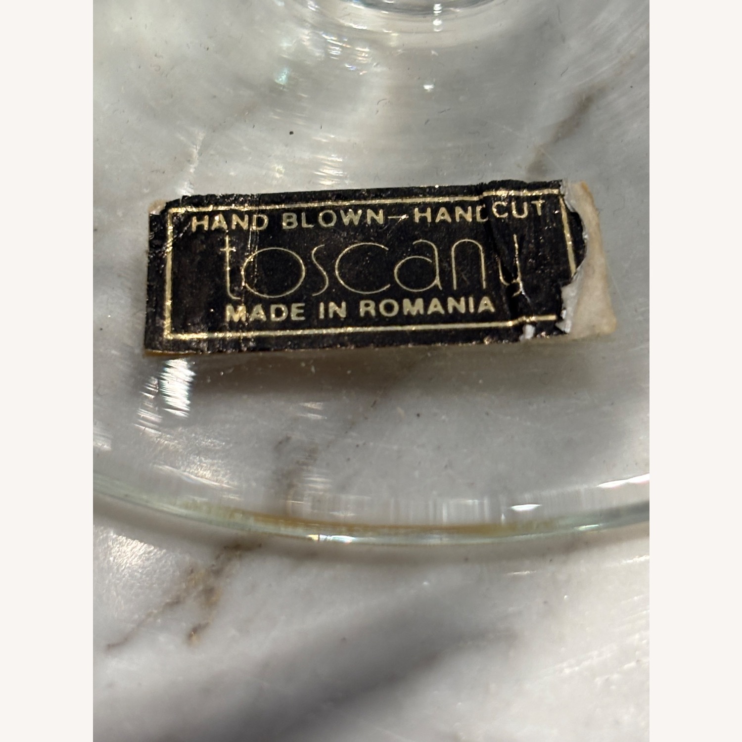 Vintage Hand Cut Toscany Floral Glass Decanter - image-12