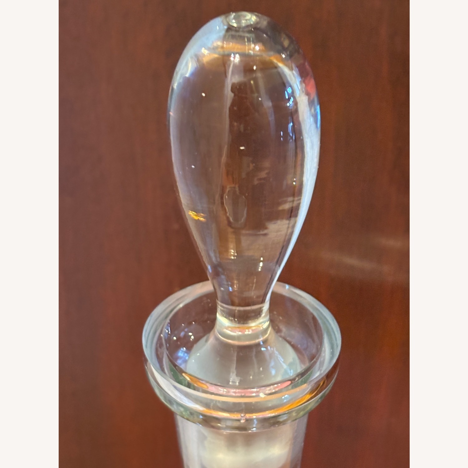 Vintage Hand Cut Toscany Floral Glass Decanter - image-2