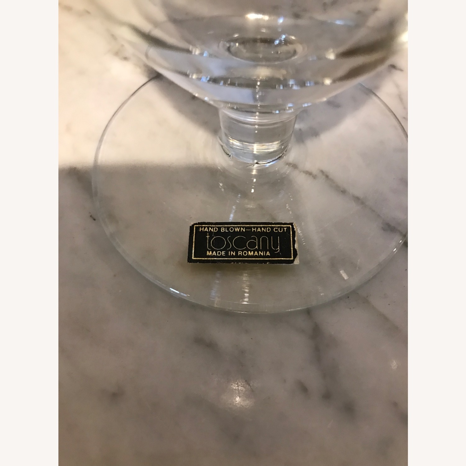 Vintage Hand Cut Toscany Floral Glass Decanter - image-28