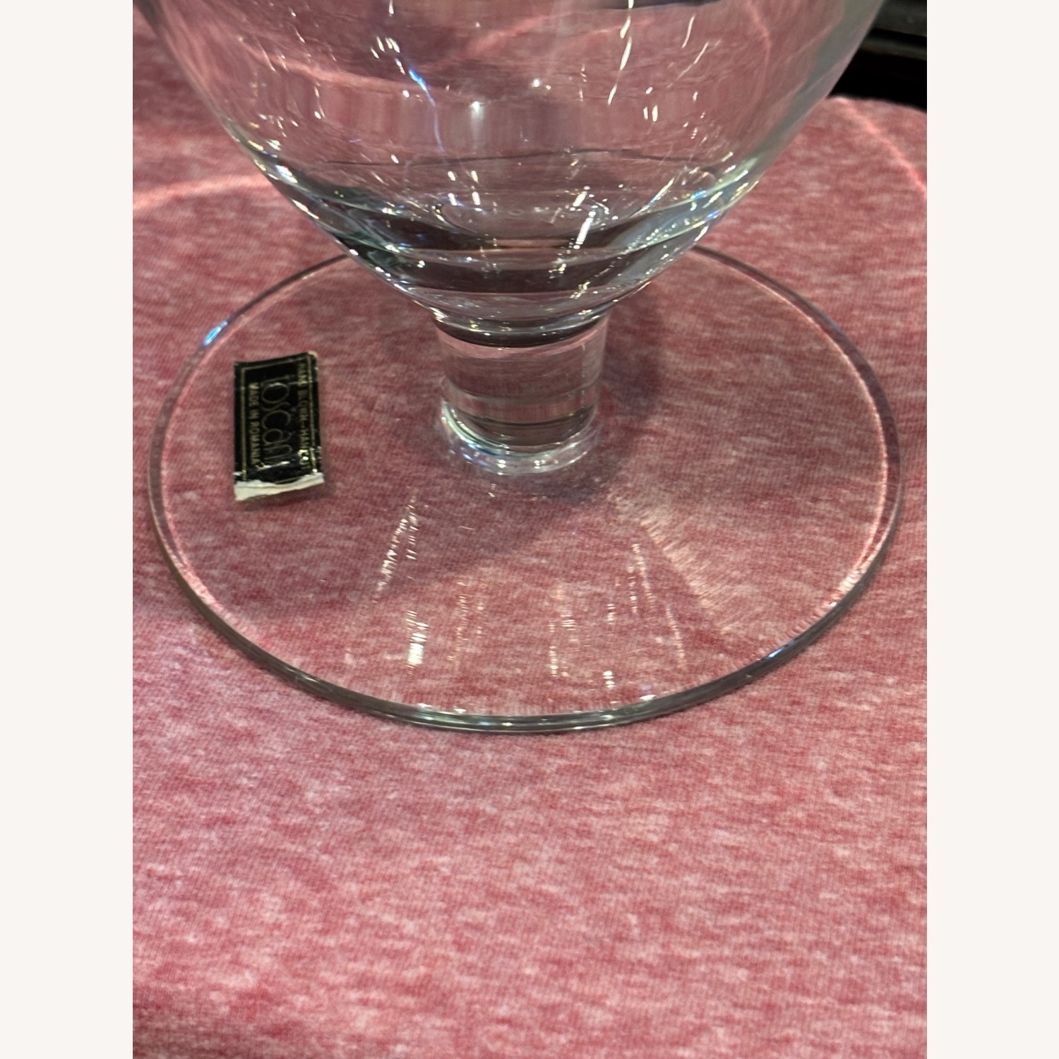 Vintage Hand Cut Toscany Floral Glass Decanter - image-1