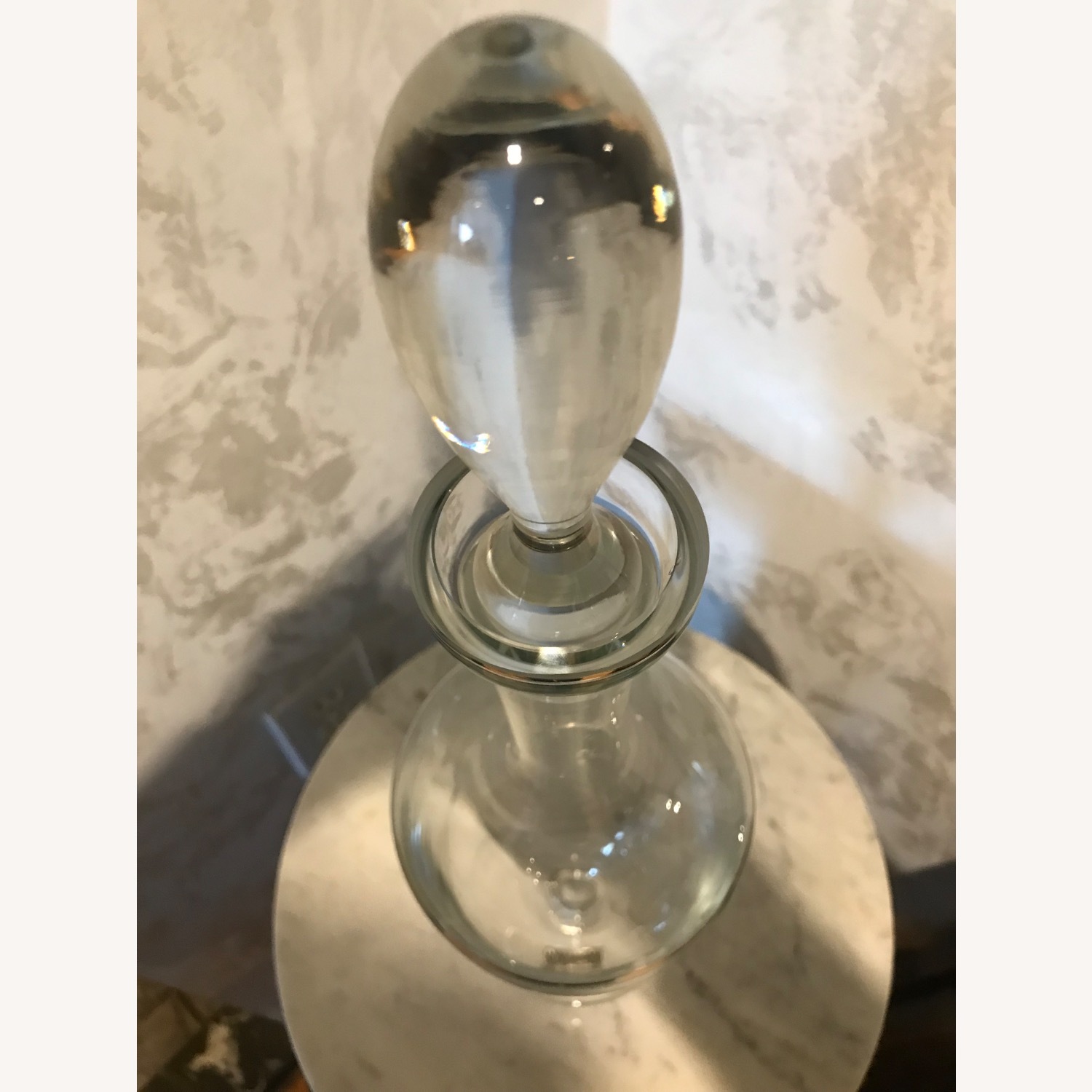 Vintage Hand Cut Toscany Floral Glass Decanter - image-21