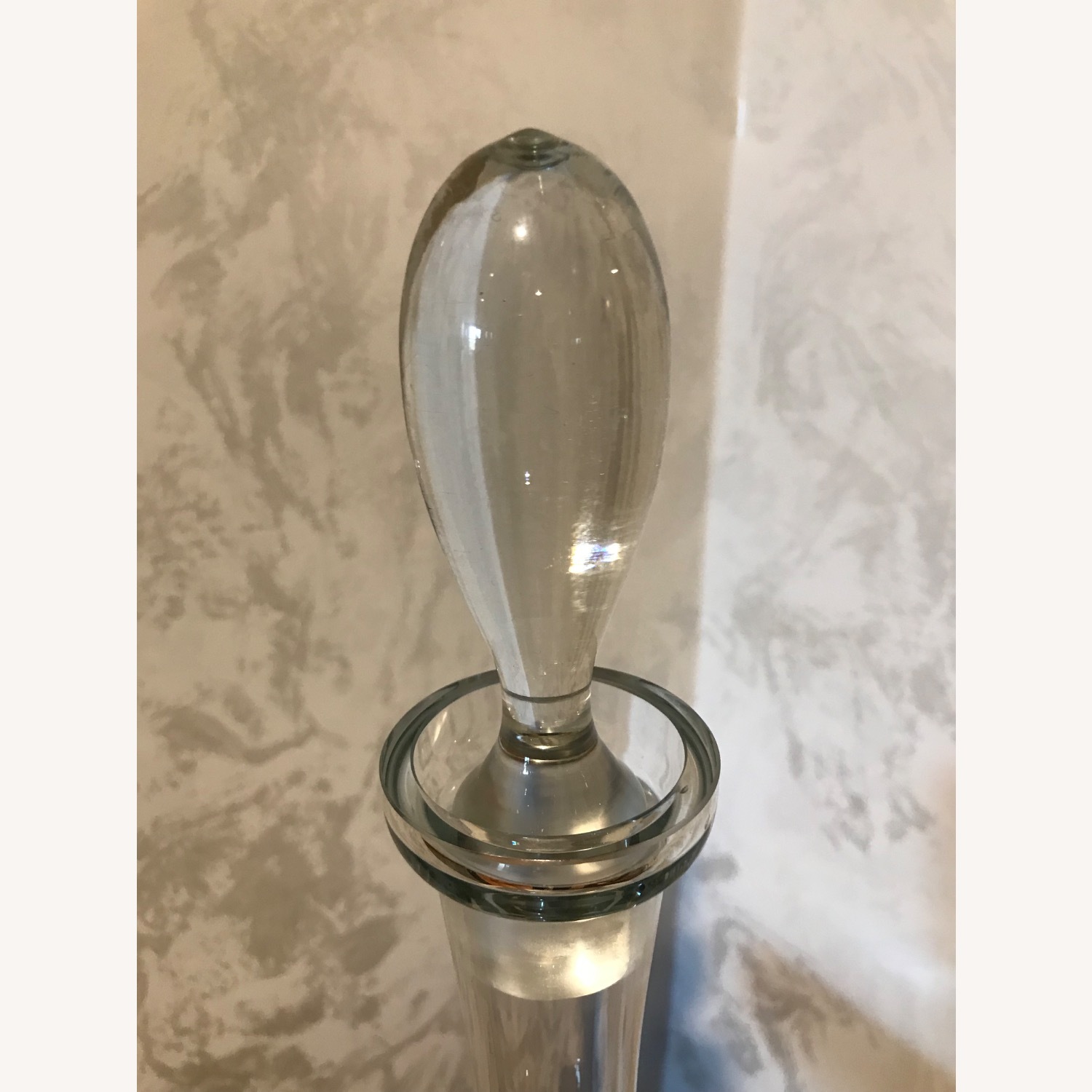 Vintage Hand Cut Toscany Floral Glass Decanter - image-27