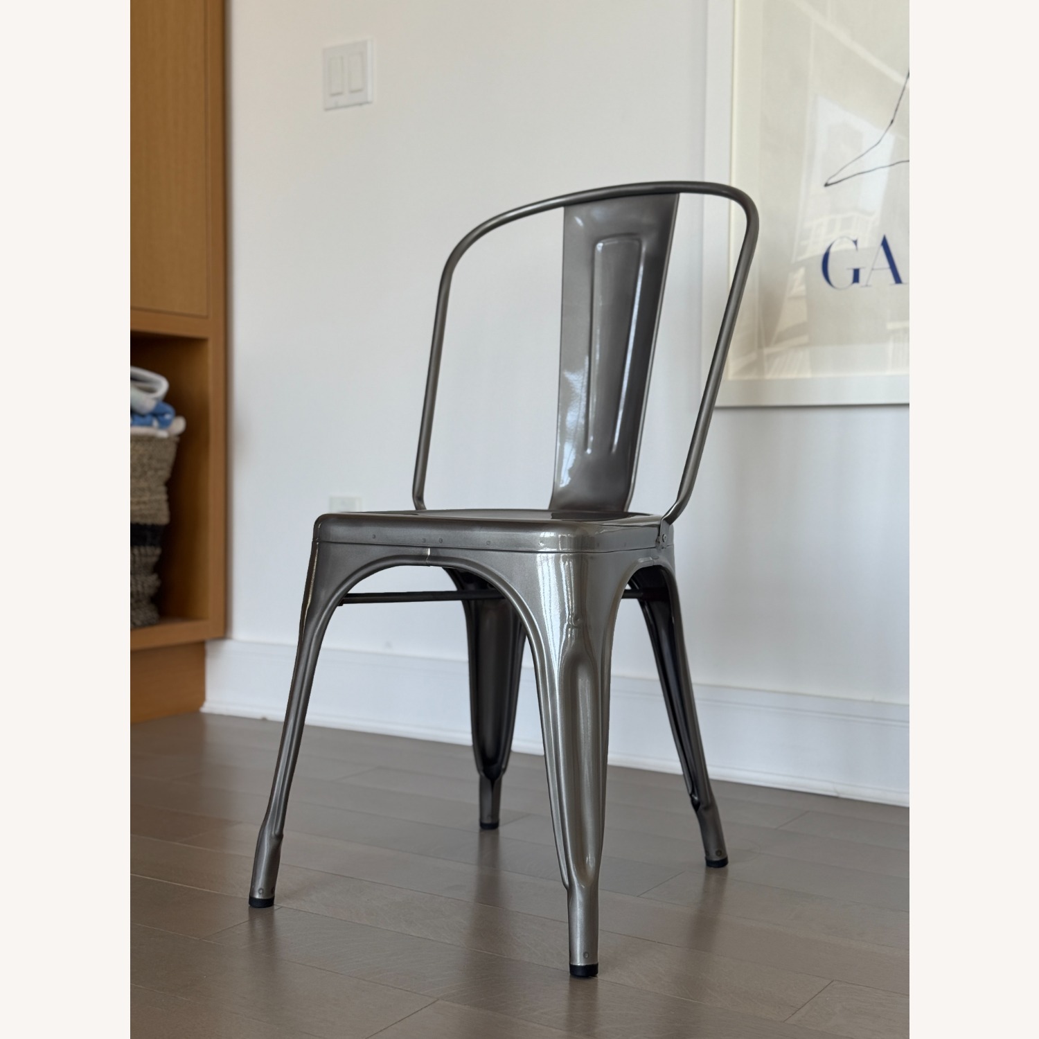 Tolix Chair A in Dark Gray - image-1