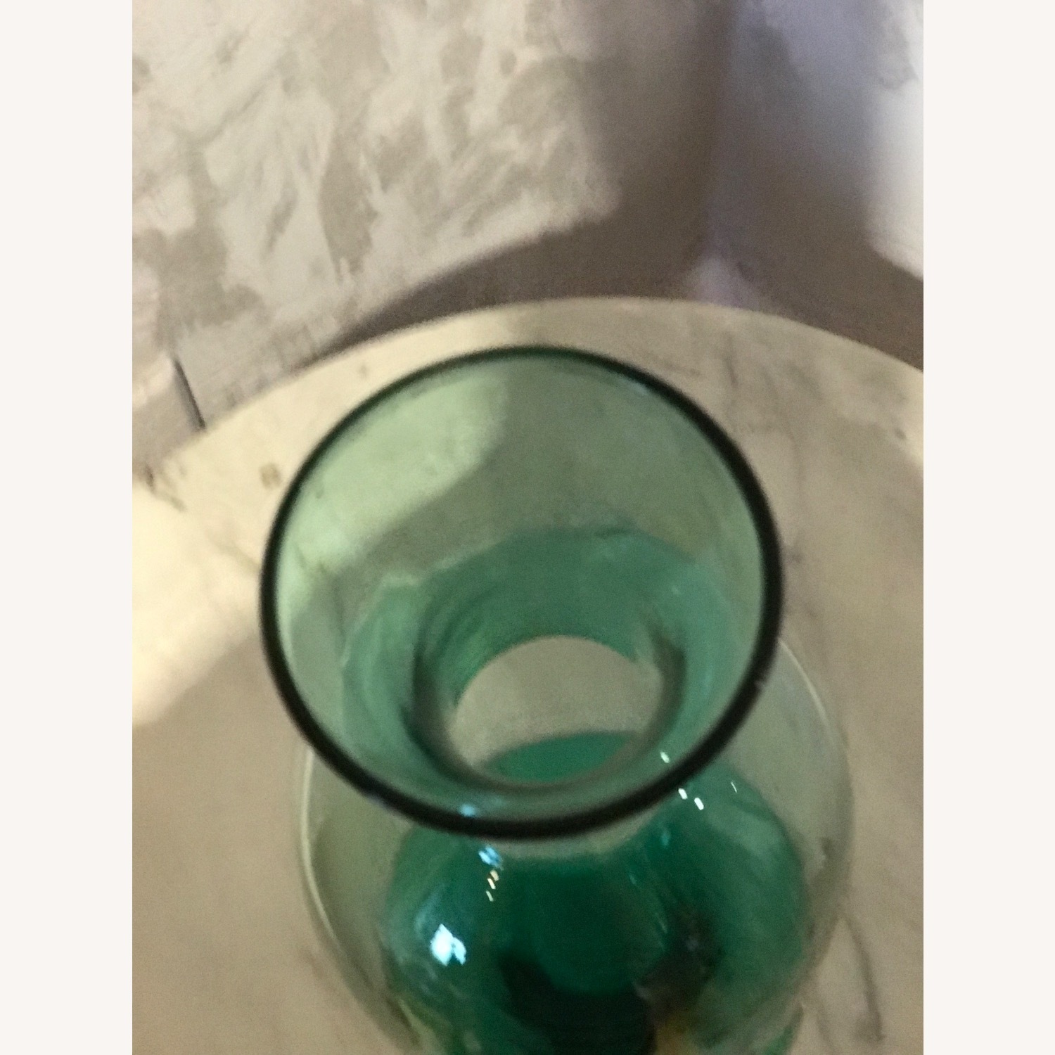 Vintage MCM Retro Art Green Glass Decanter - image-9