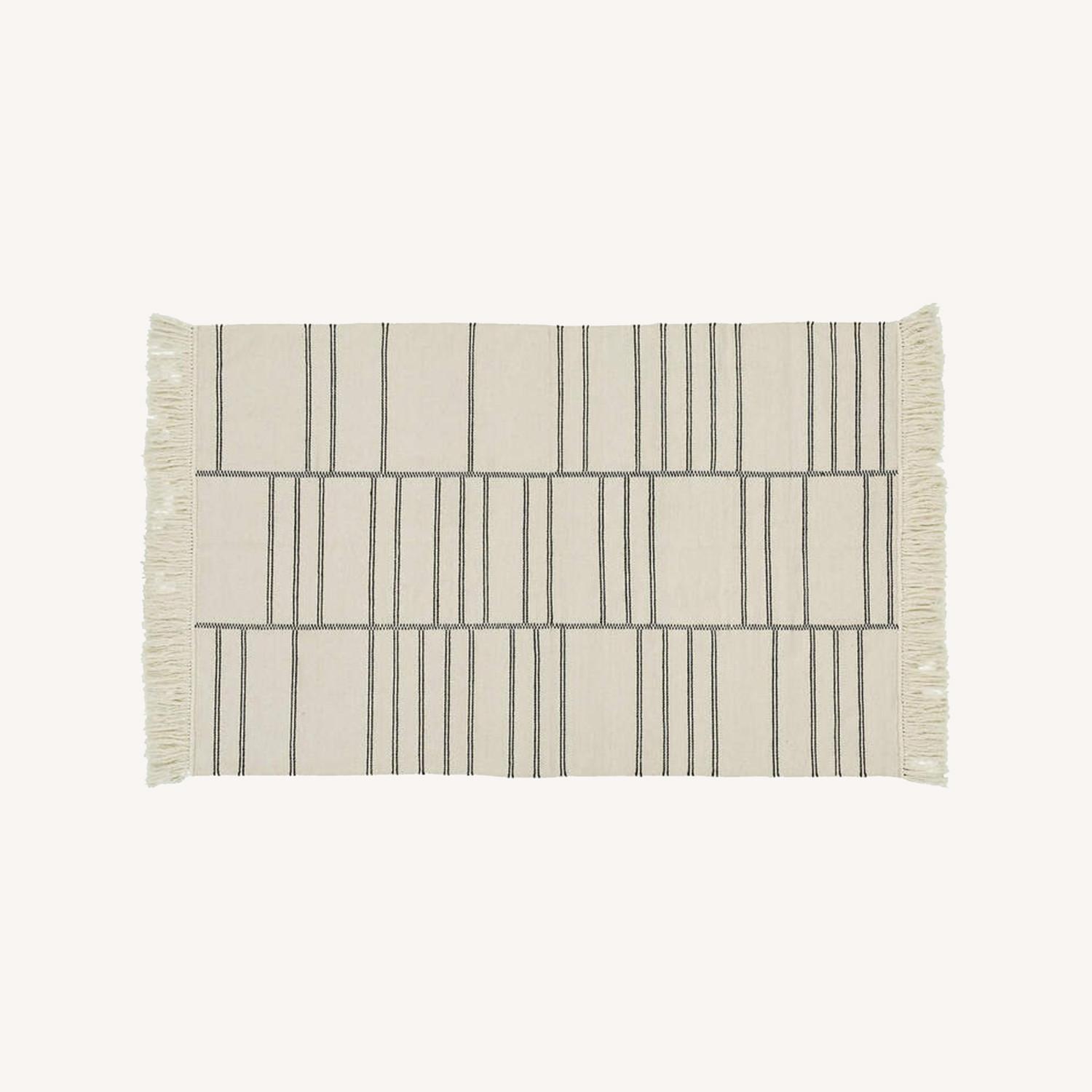 CB2 Eaton Ivory Geometric 6 x 9 Rug - image-0