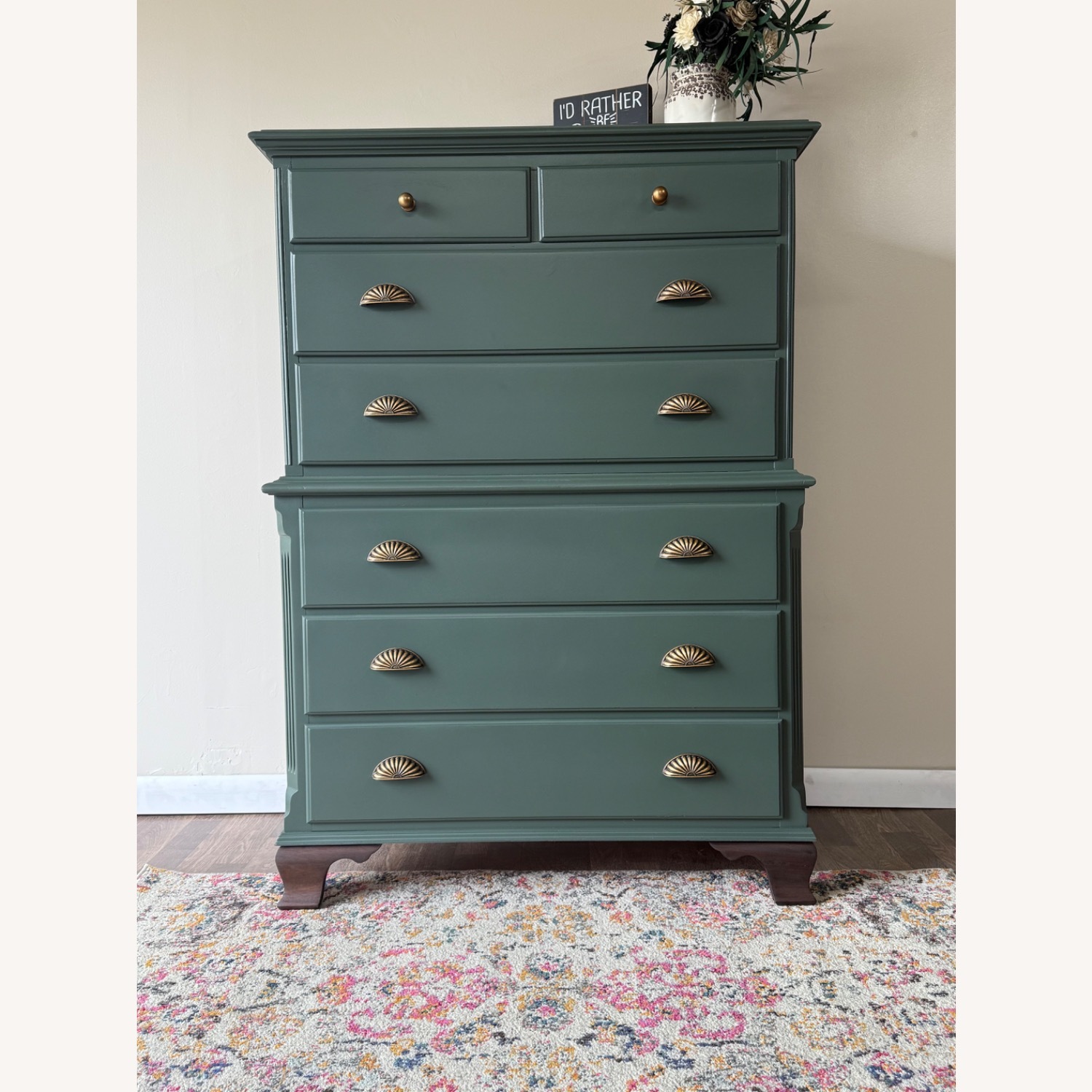 green dresser tall Tall MCM Mid Century Modern Dresser in Dark Forest Green by Wise Owl O –  Dove and Arrow