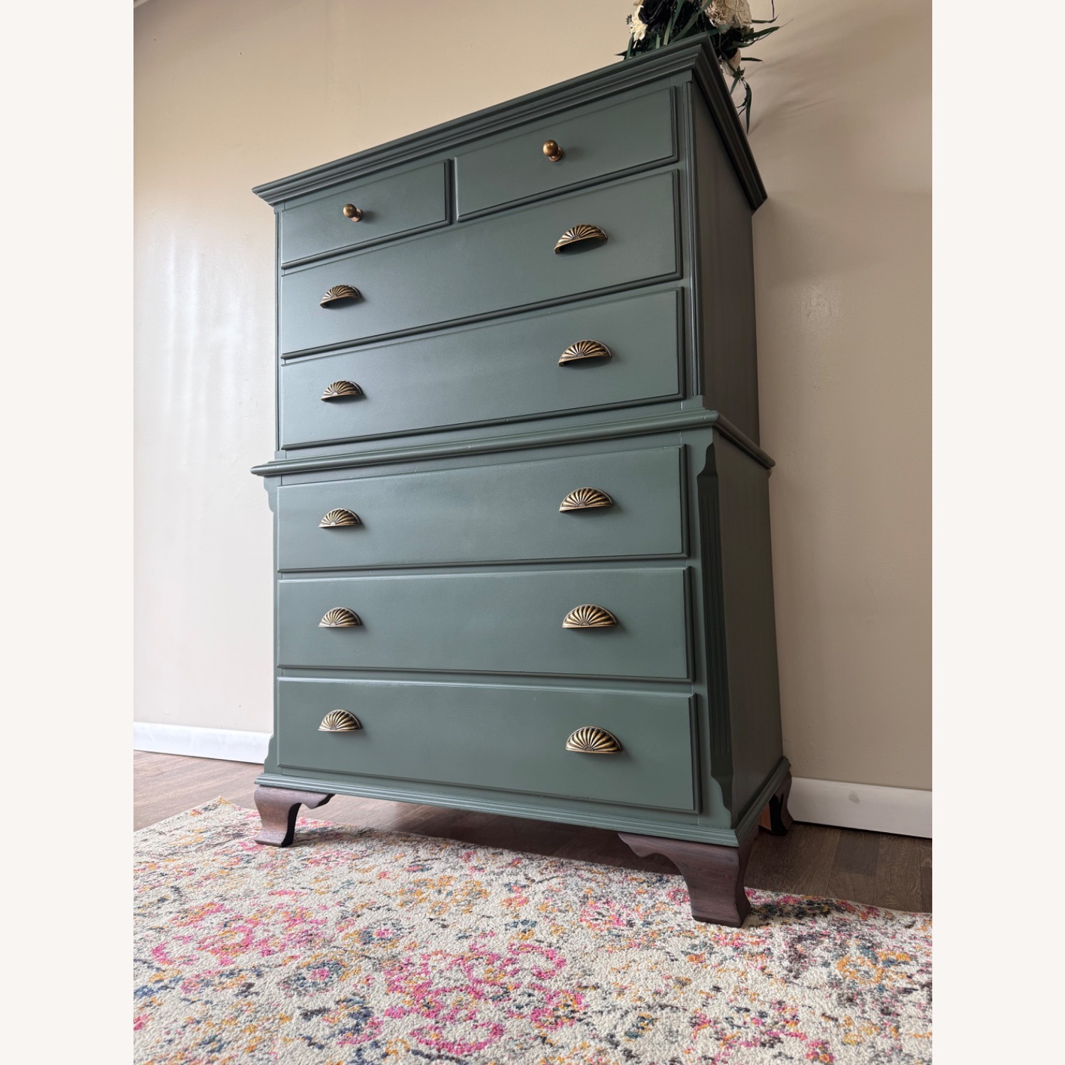 Painted Green Mengel Tall Dresser - AptDeco
