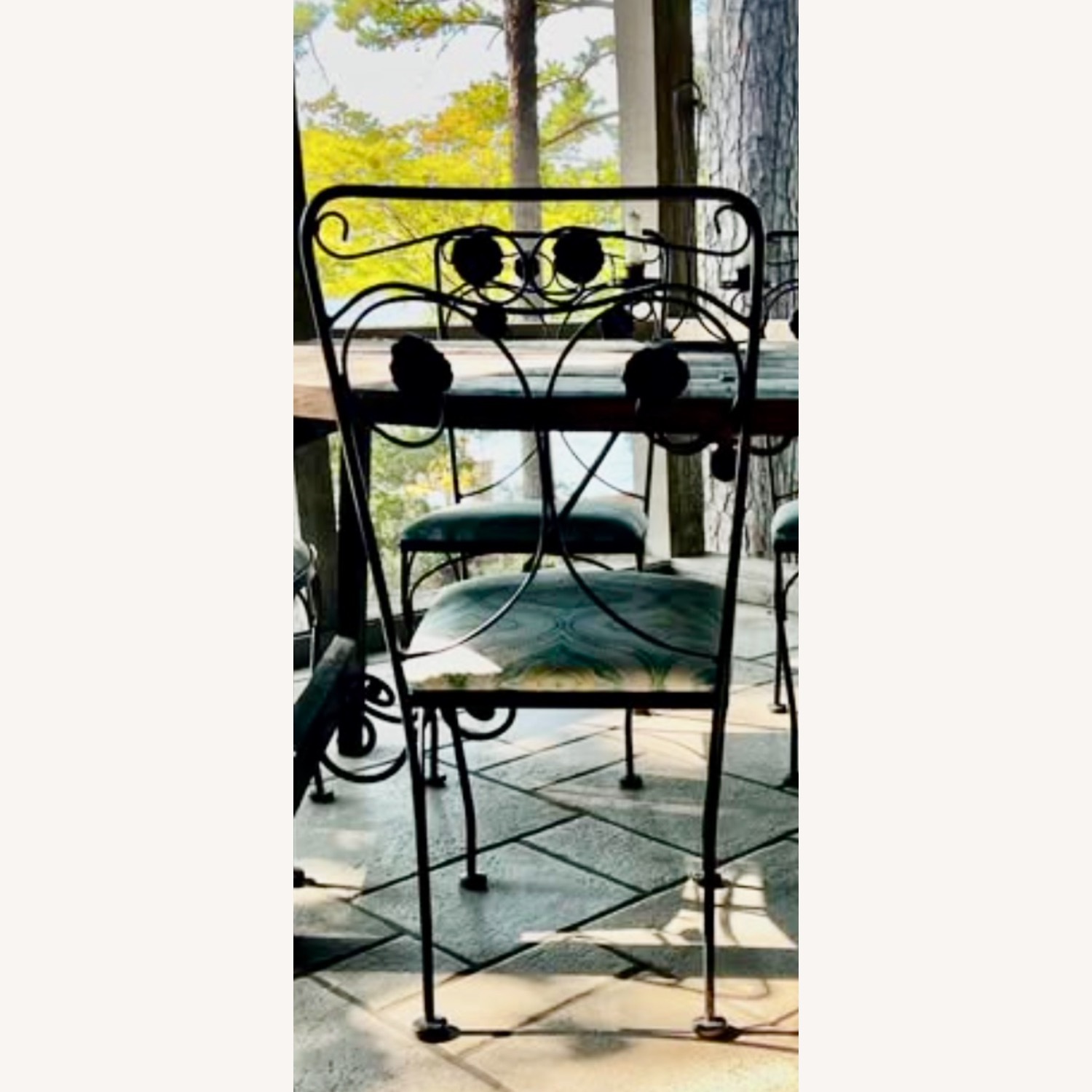 Set of 6 Wrought Iron Chairs - image-1