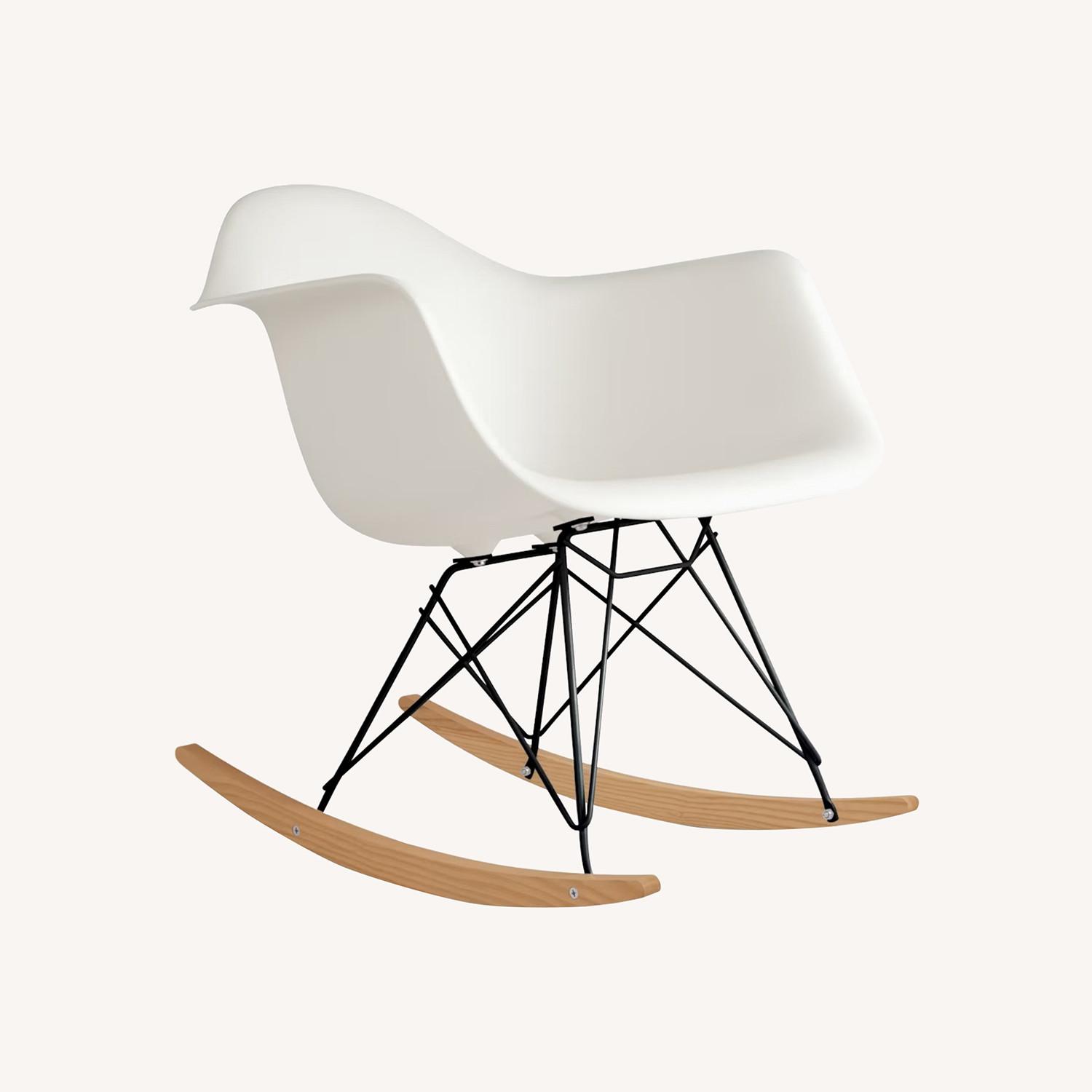 Herman Miller Eames Molded Plastic Armchair, Rocker Base - image-0