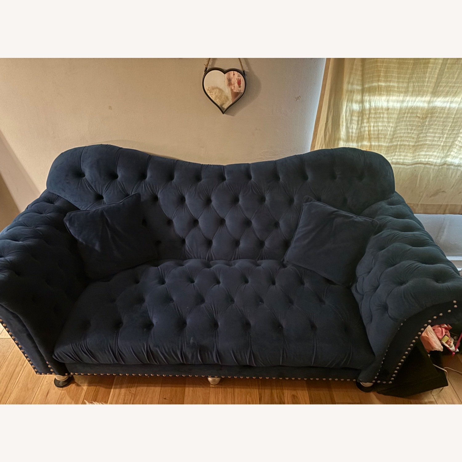 Royal Blue Sofa And Chaise - image-1