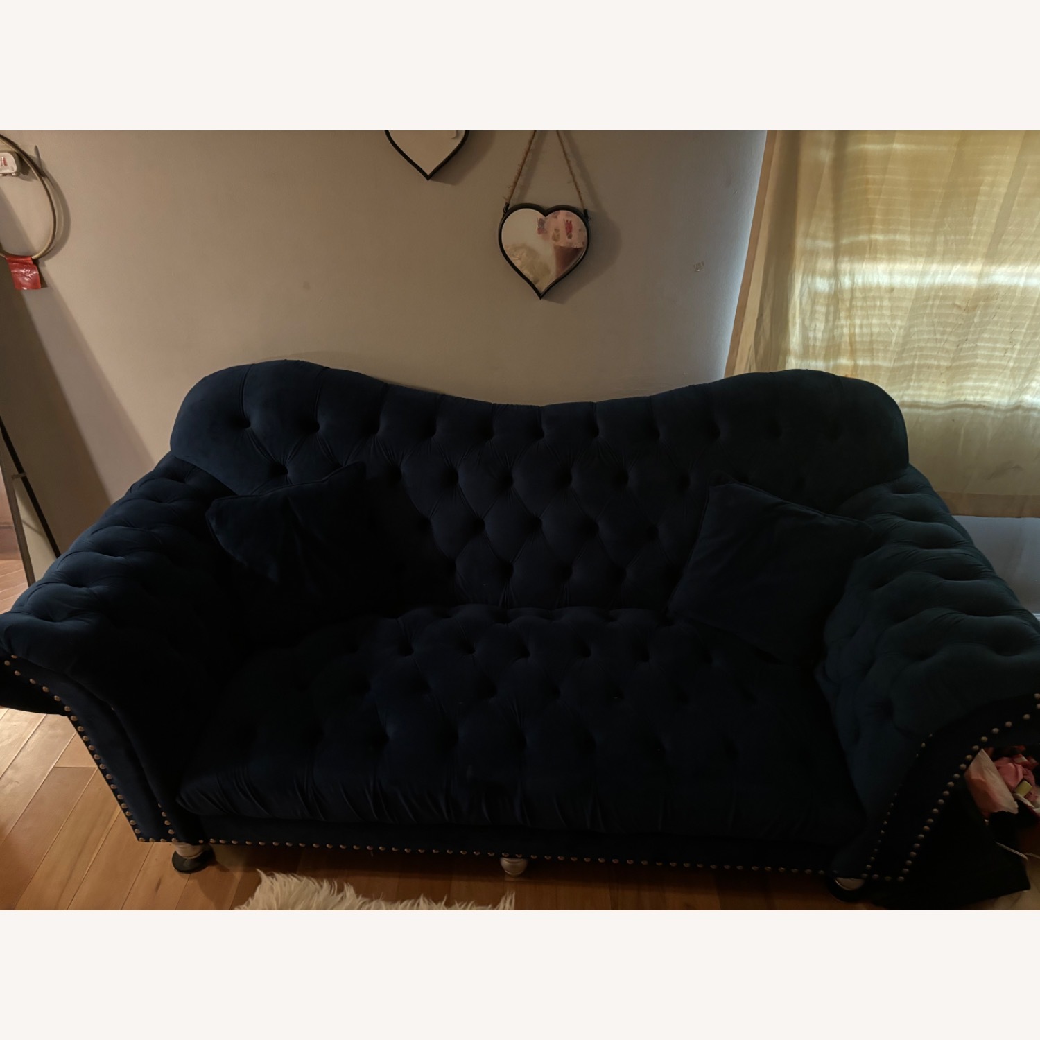Royal Blue Sofa And Chaise - image-3