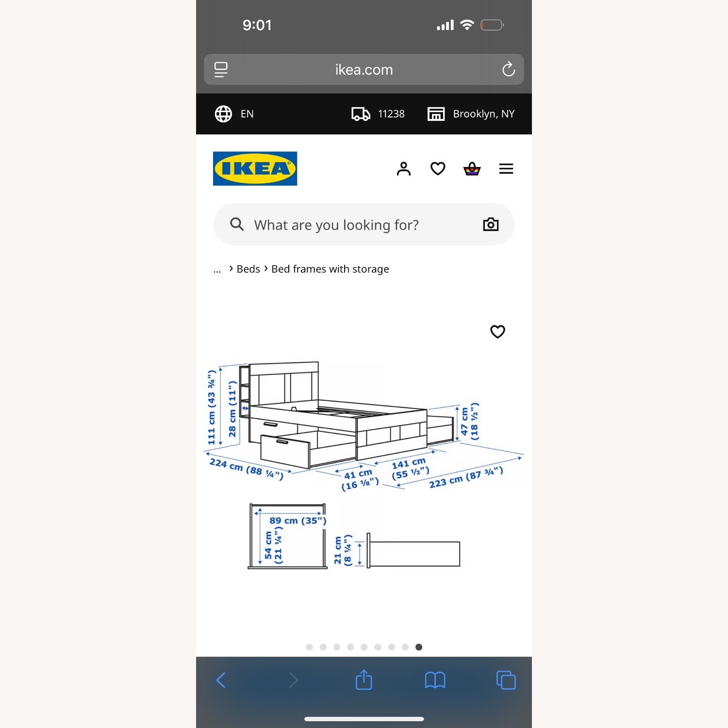 IKEA Brimmes Storage Bed  - image-4