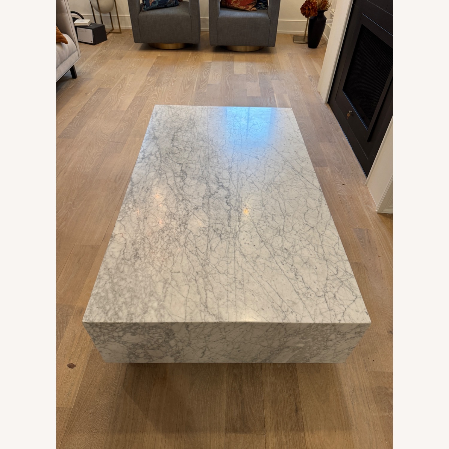 Restoration Hardware Marble Plinth Coffee Table - image-3