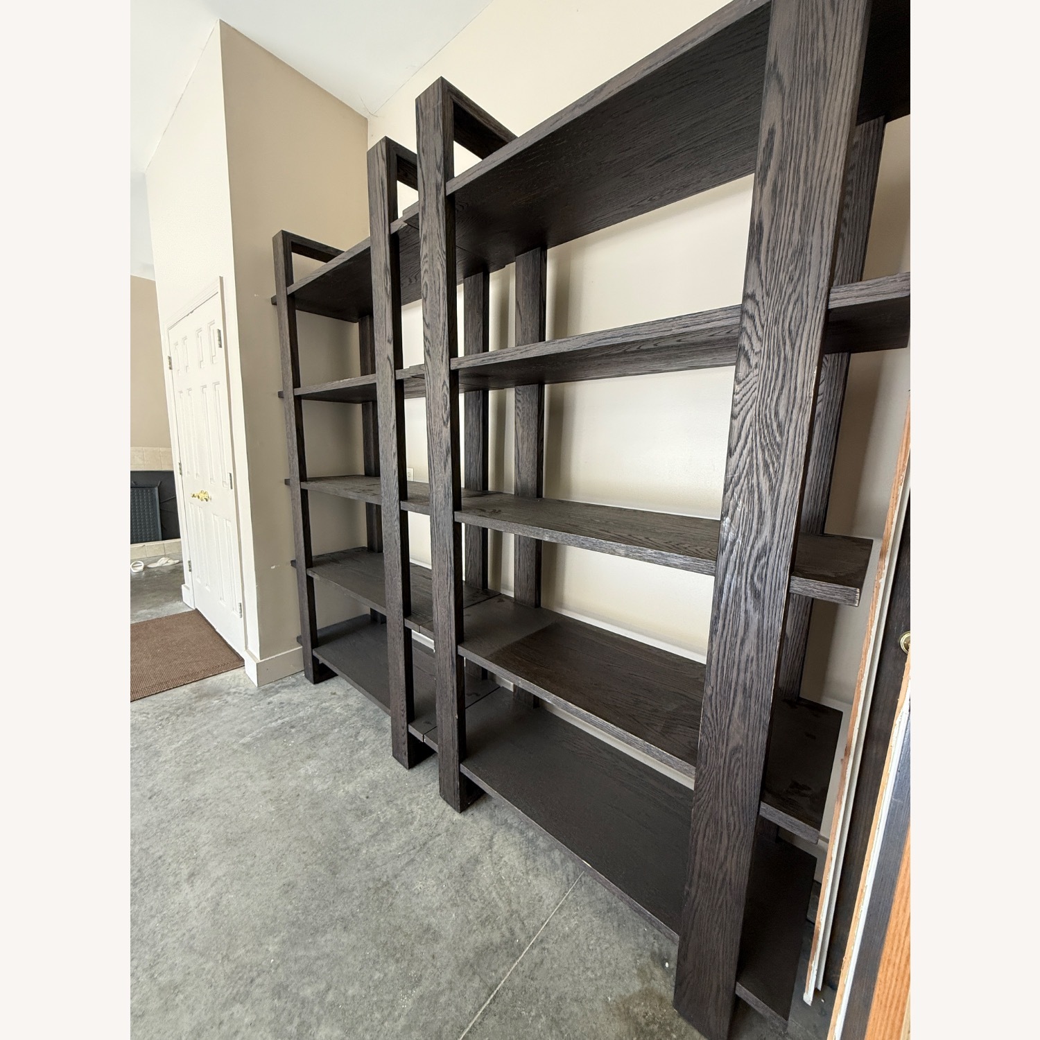 Restoration Hardware Antoccino Black Oak Shelving  - image-1