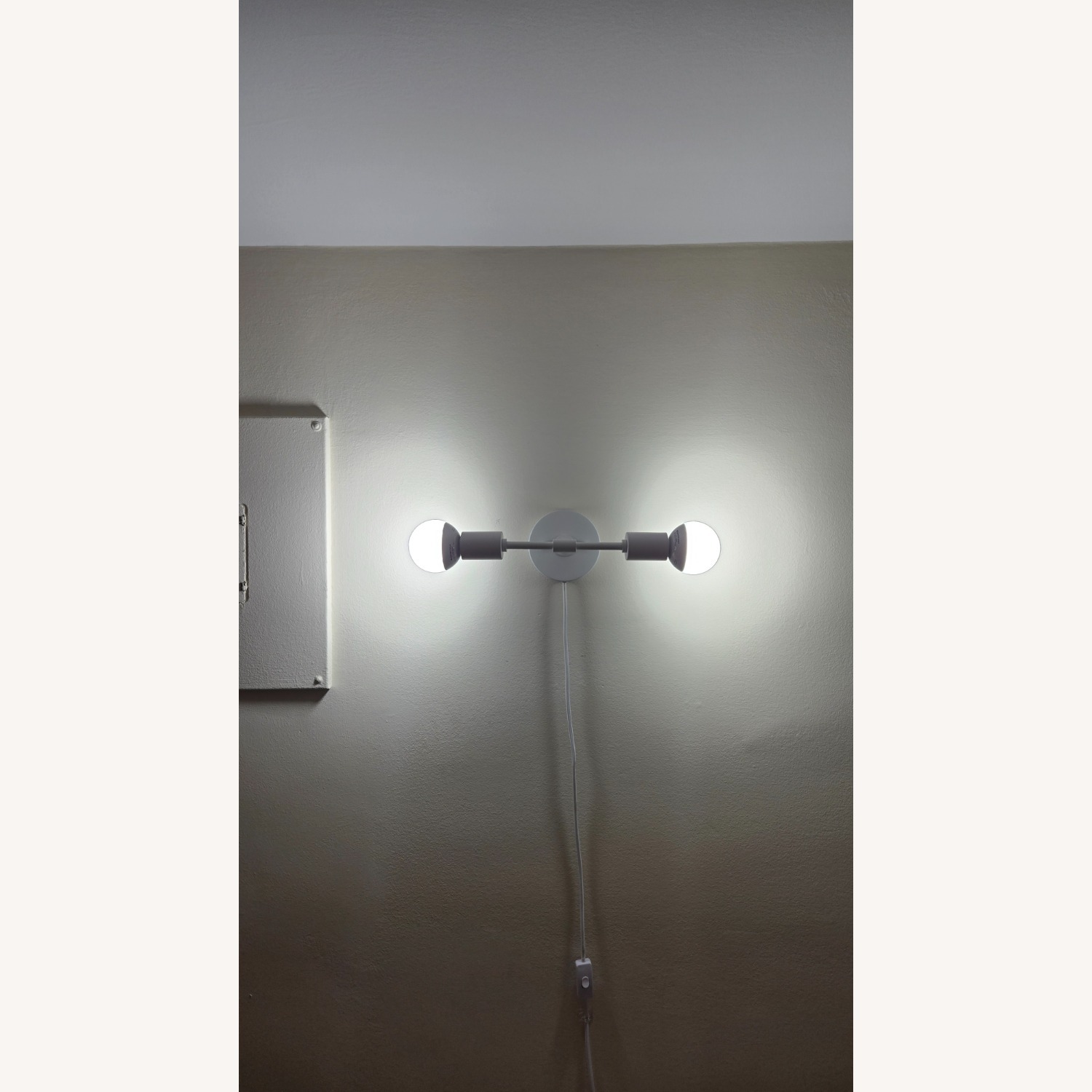 White Plug-In 2-Light Wall Sconce - image-6