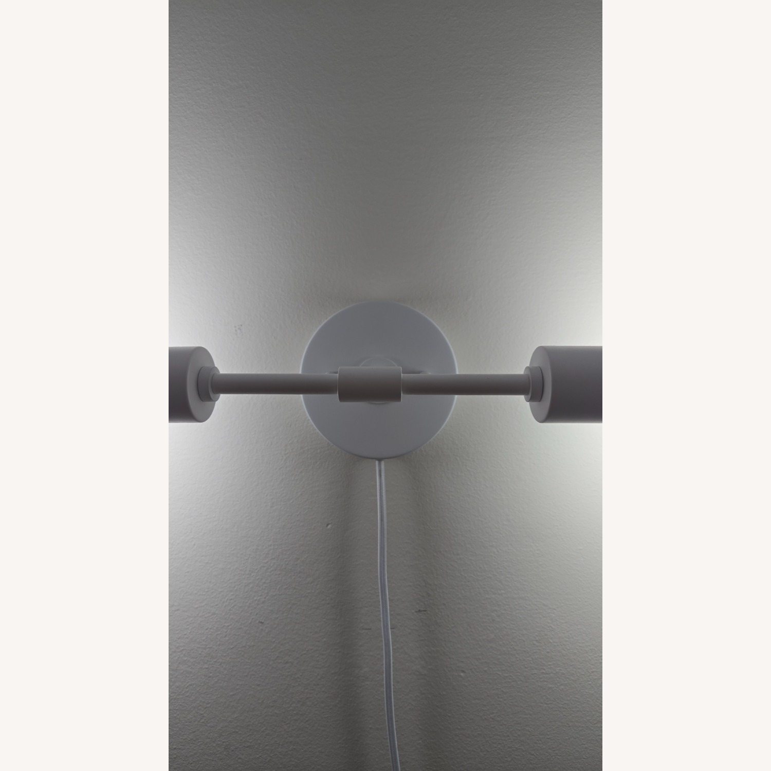White Plug-In 2-Light Wall Sconce - image-2
