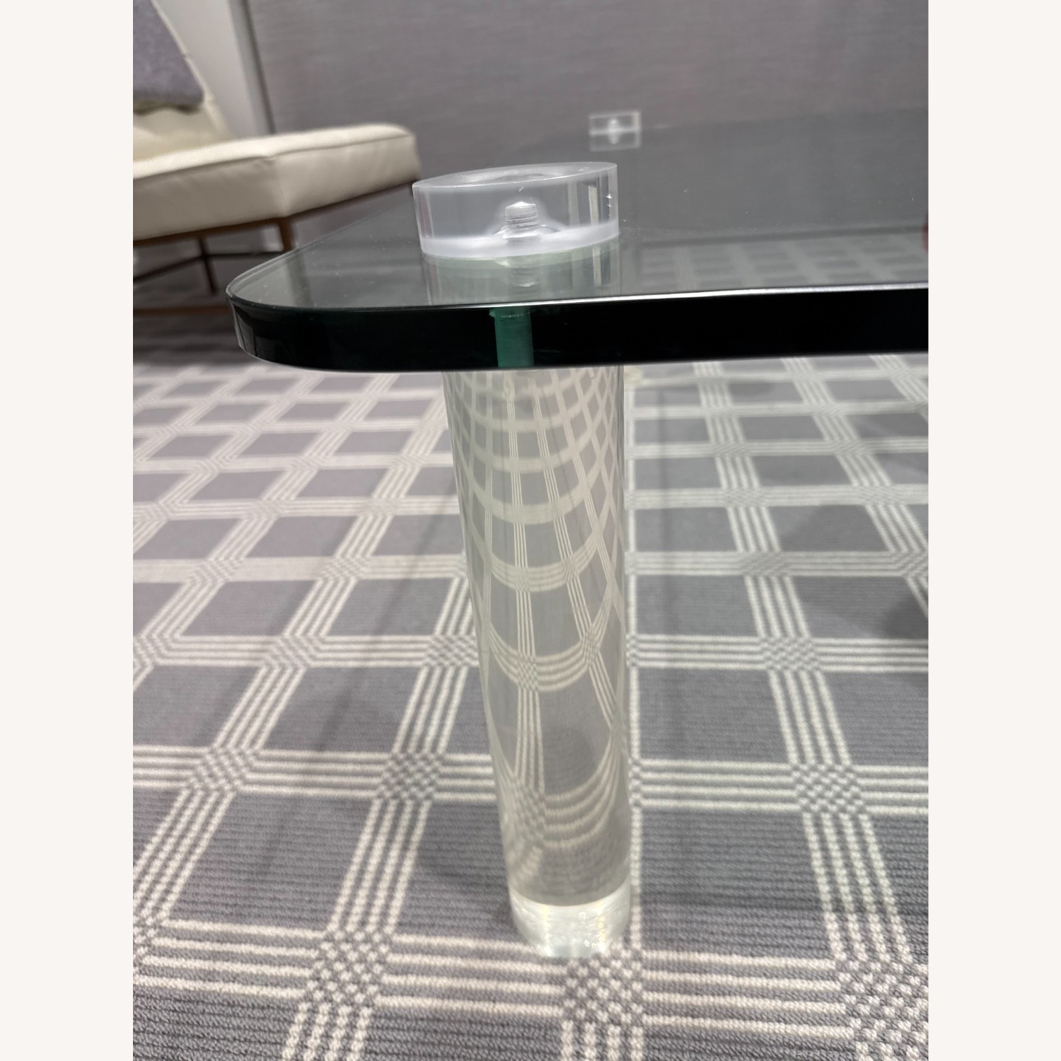 Vintage Glass/Lucite Coffee Table - image-3