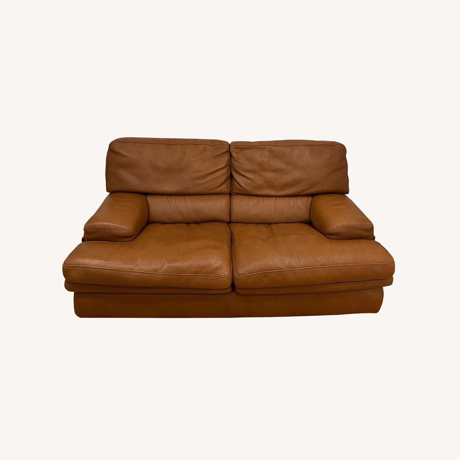 Roche Bobois Leather Loveseat  - image-0