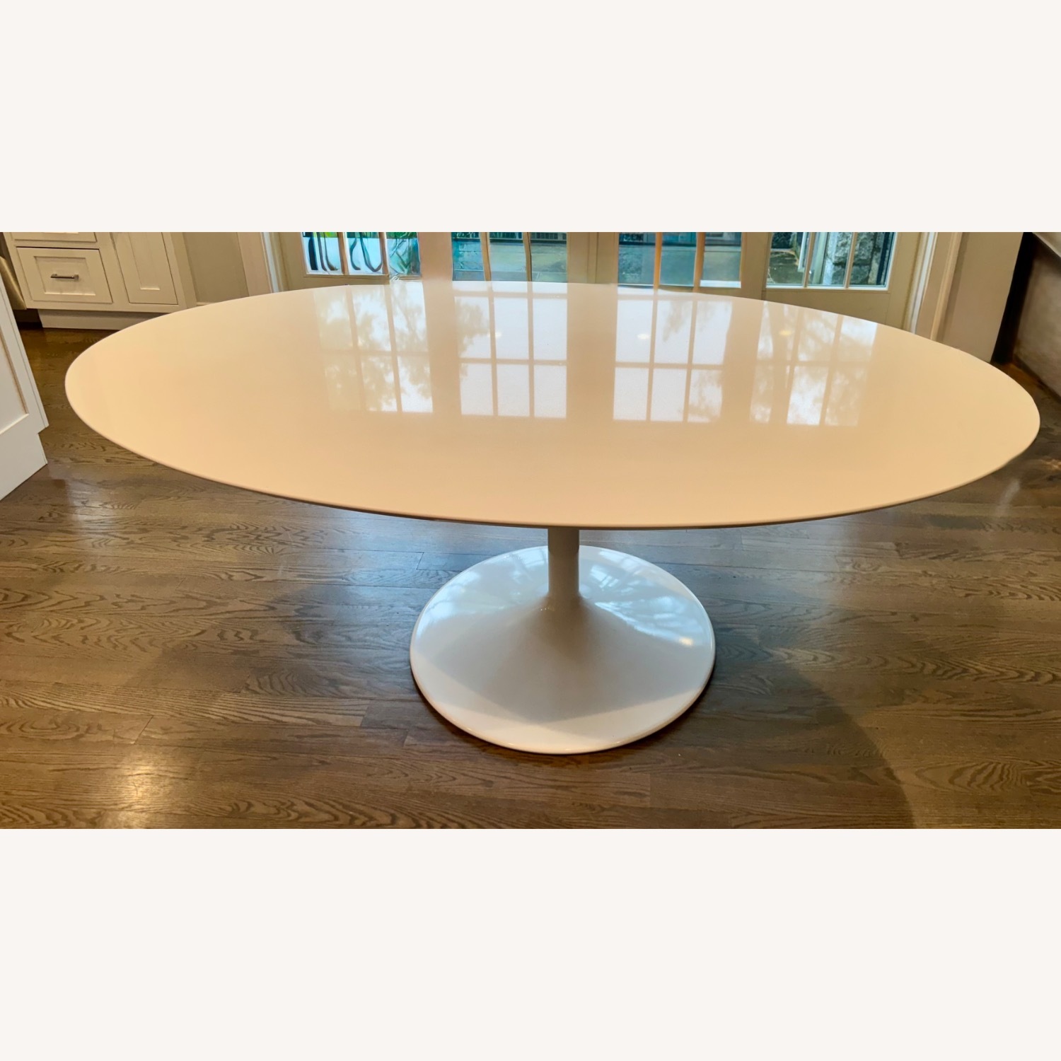 Room & Board White Quartz Oval Dining Table - image-3