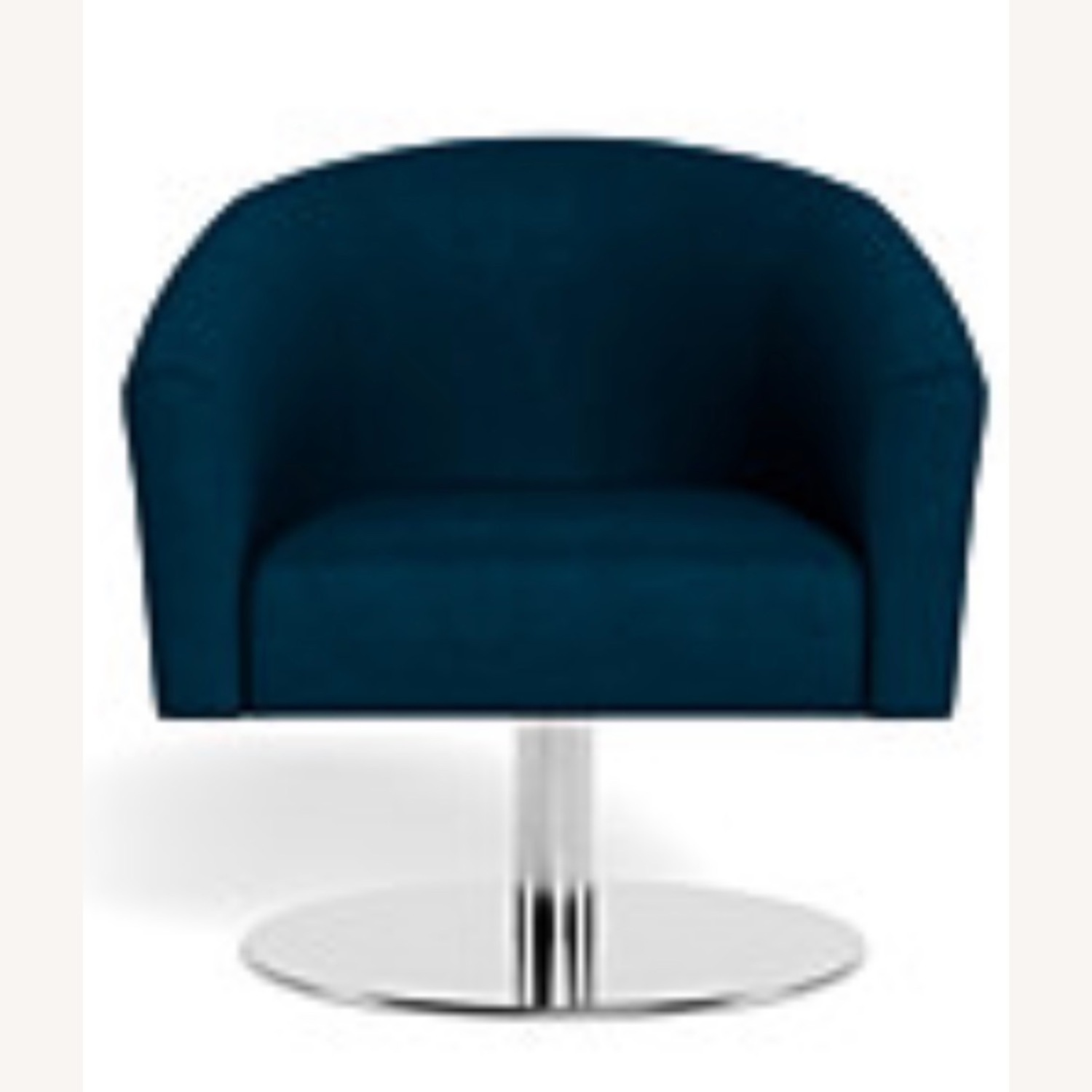 Interior Define Royal Blue Tegan Pedestal Swivel Chair - image-1
