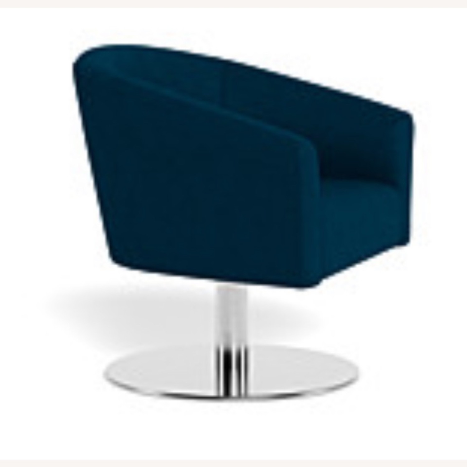 Interior Define Royal Blue Tegan Pedestal Swivel Chair - image-4