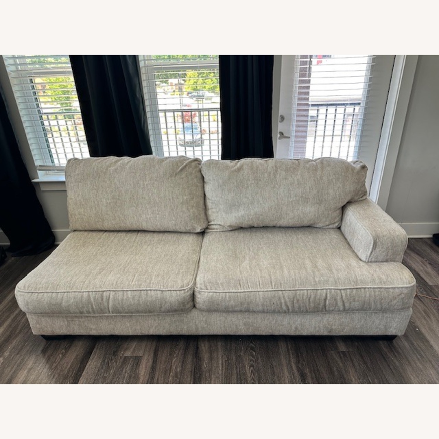 Ashley Furniture White Fabric Sectional - image-19