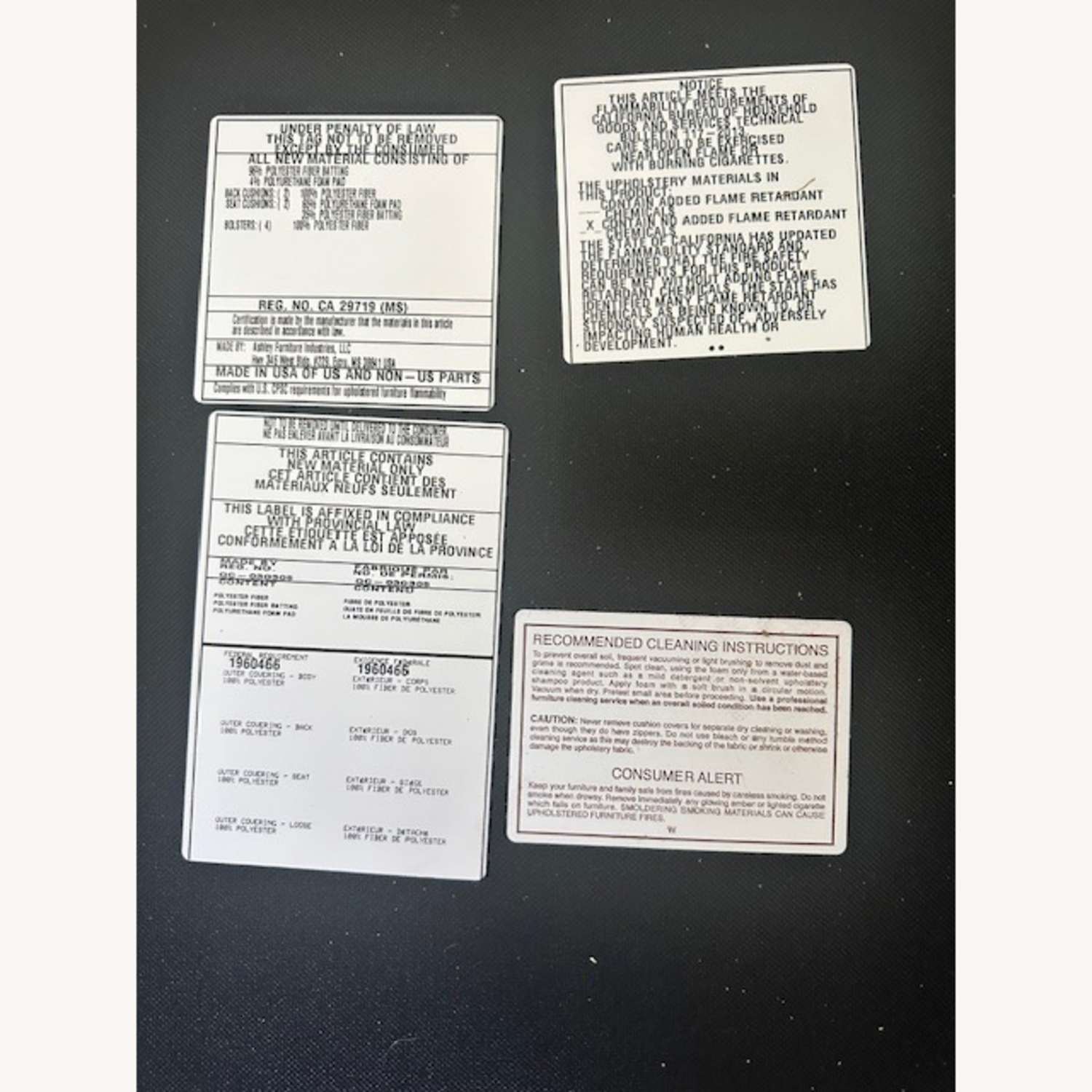 Ashley Furniture White Fabric Sectional - image-26