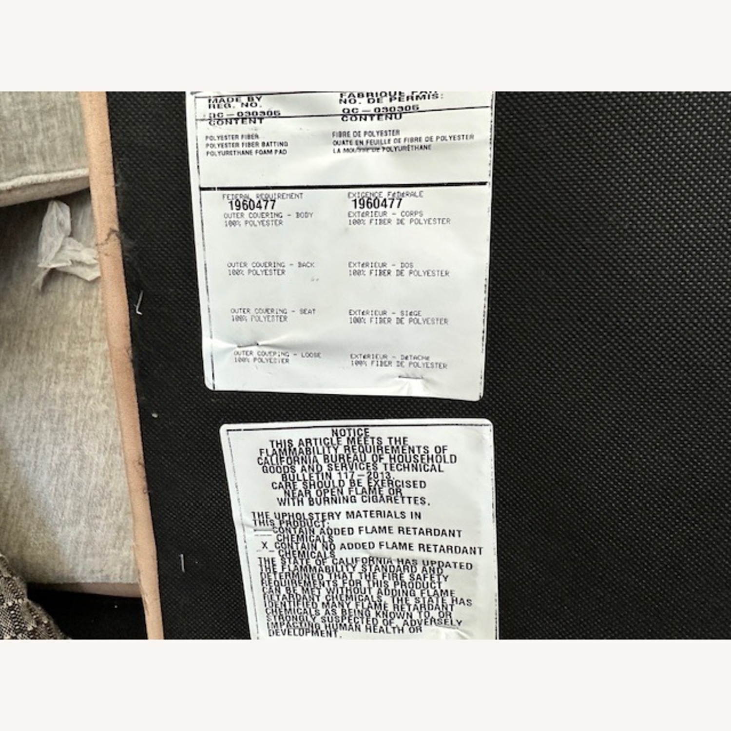 Ashley Furniture White Fabric Sectional - image-22