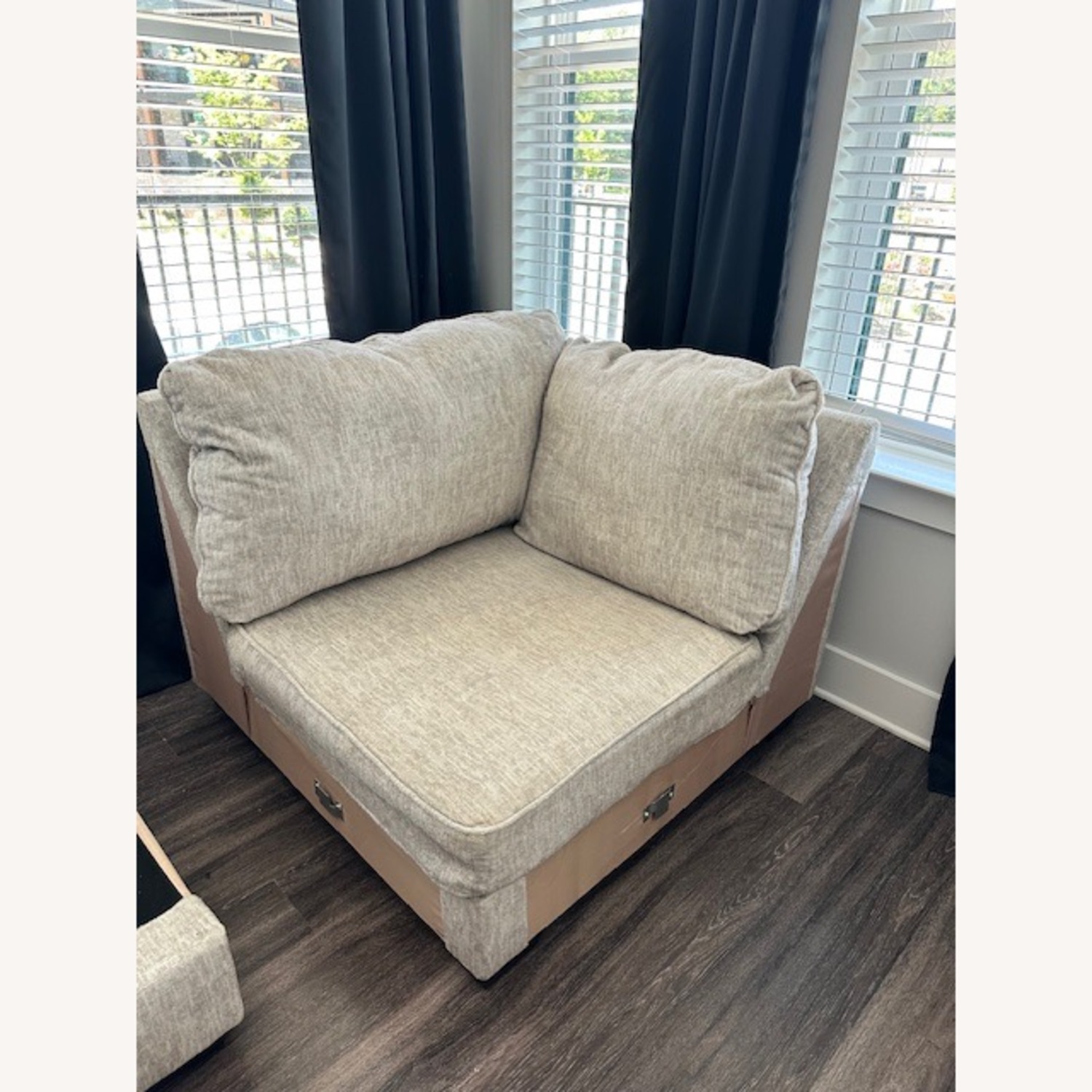 Ashley Furniture White Fabric Sectional - image-18