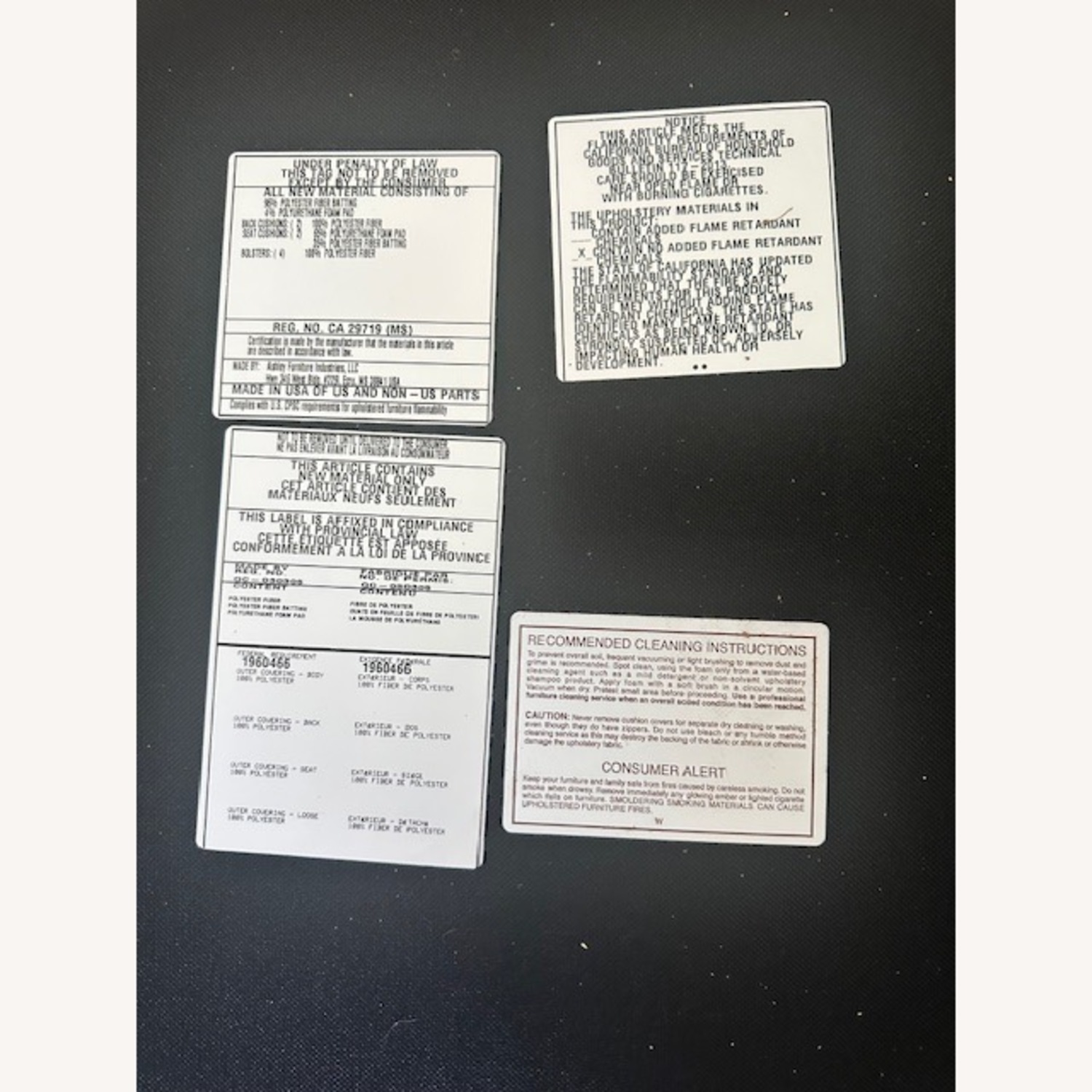 Ashley Furniture White Fabric Sectional - image-29