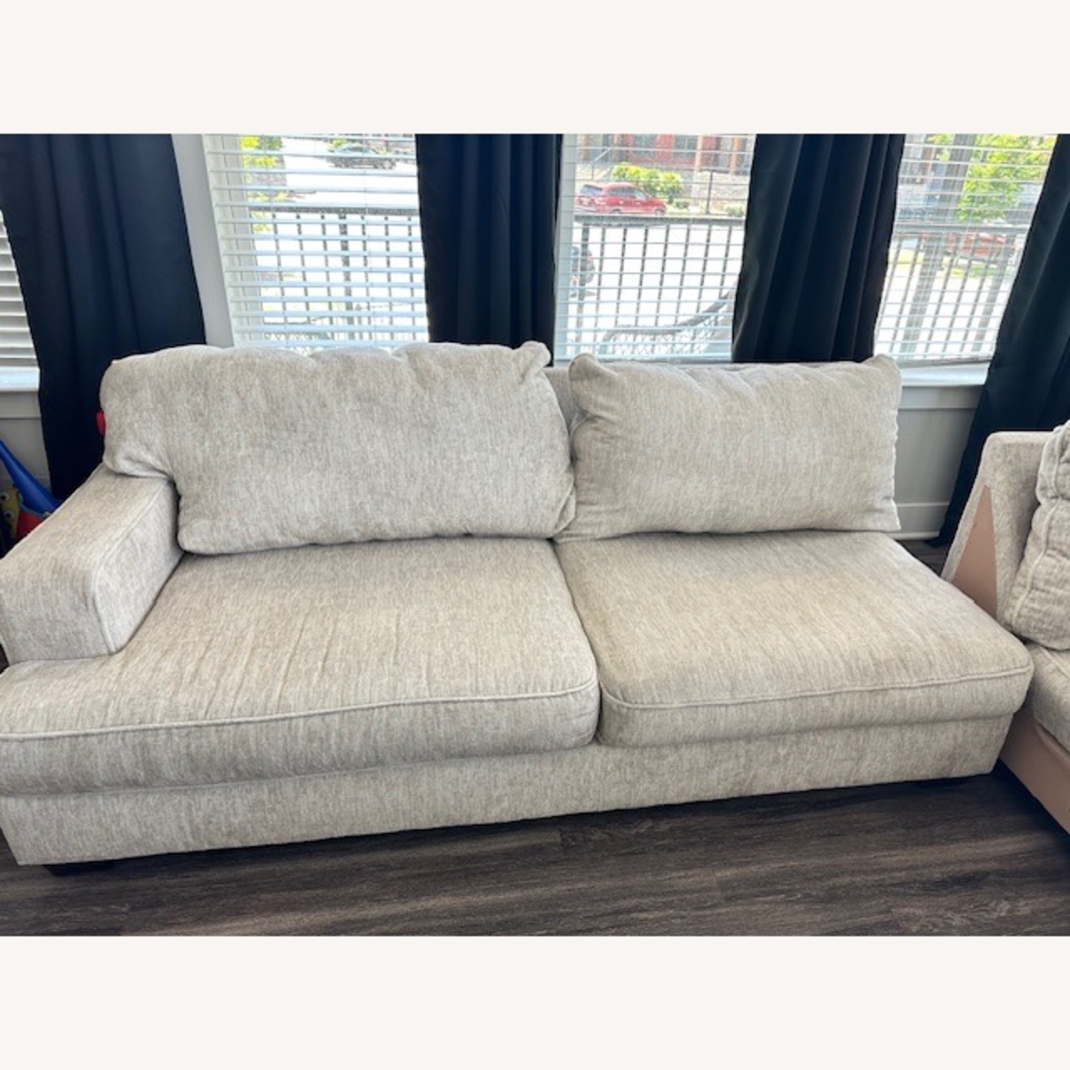 Ashley Furniture White Fabric Sectional - image-31