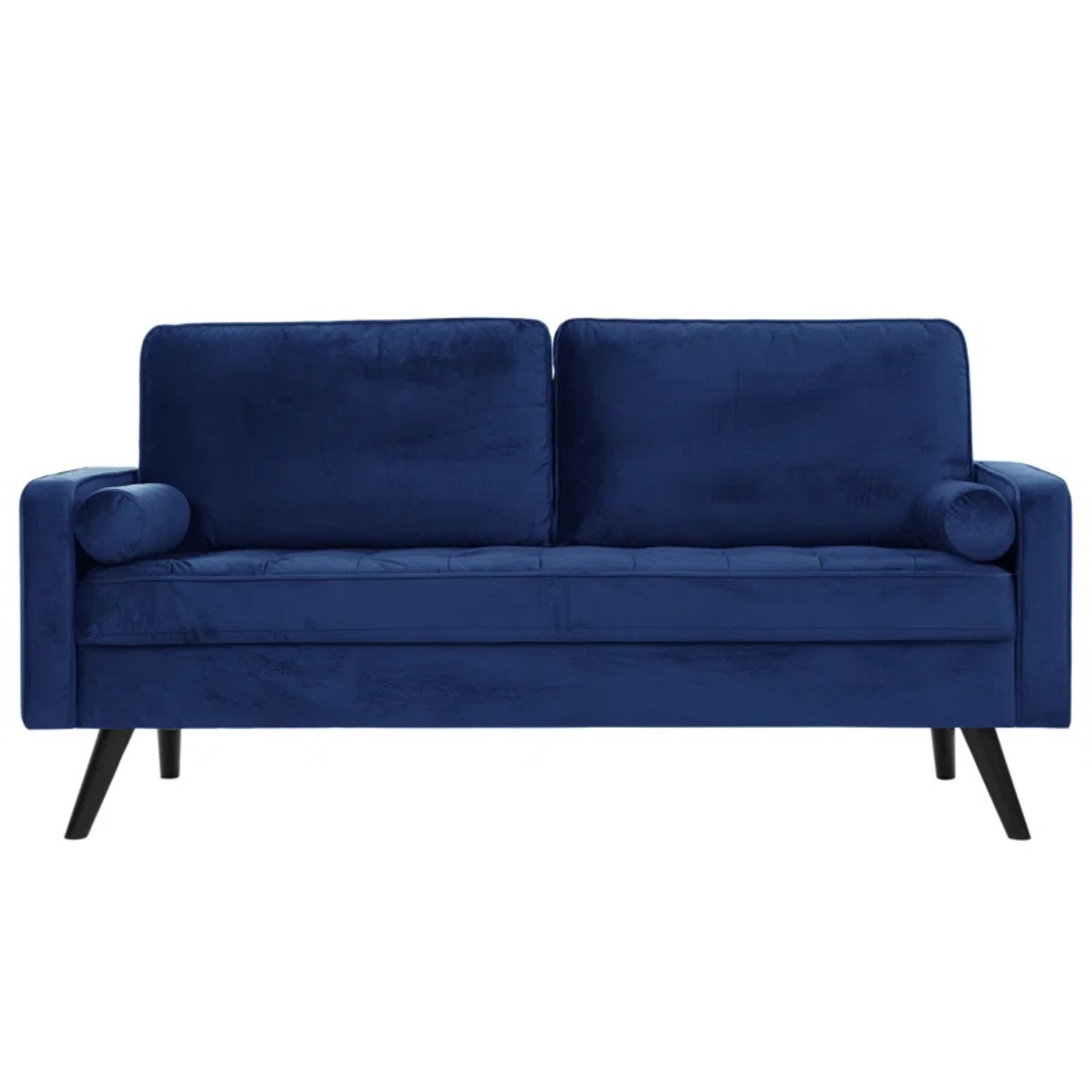Brumback Navy Blue Velvet Sofa - image-4