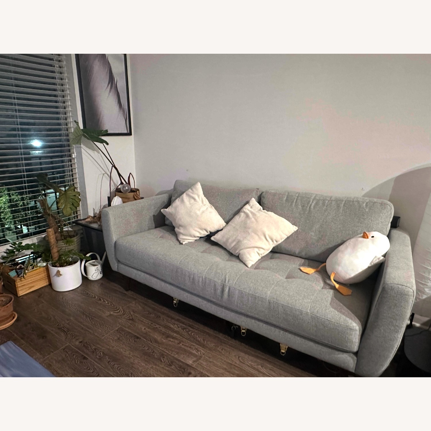 Living Spaces Ginger Grey 79” Couch - image-1