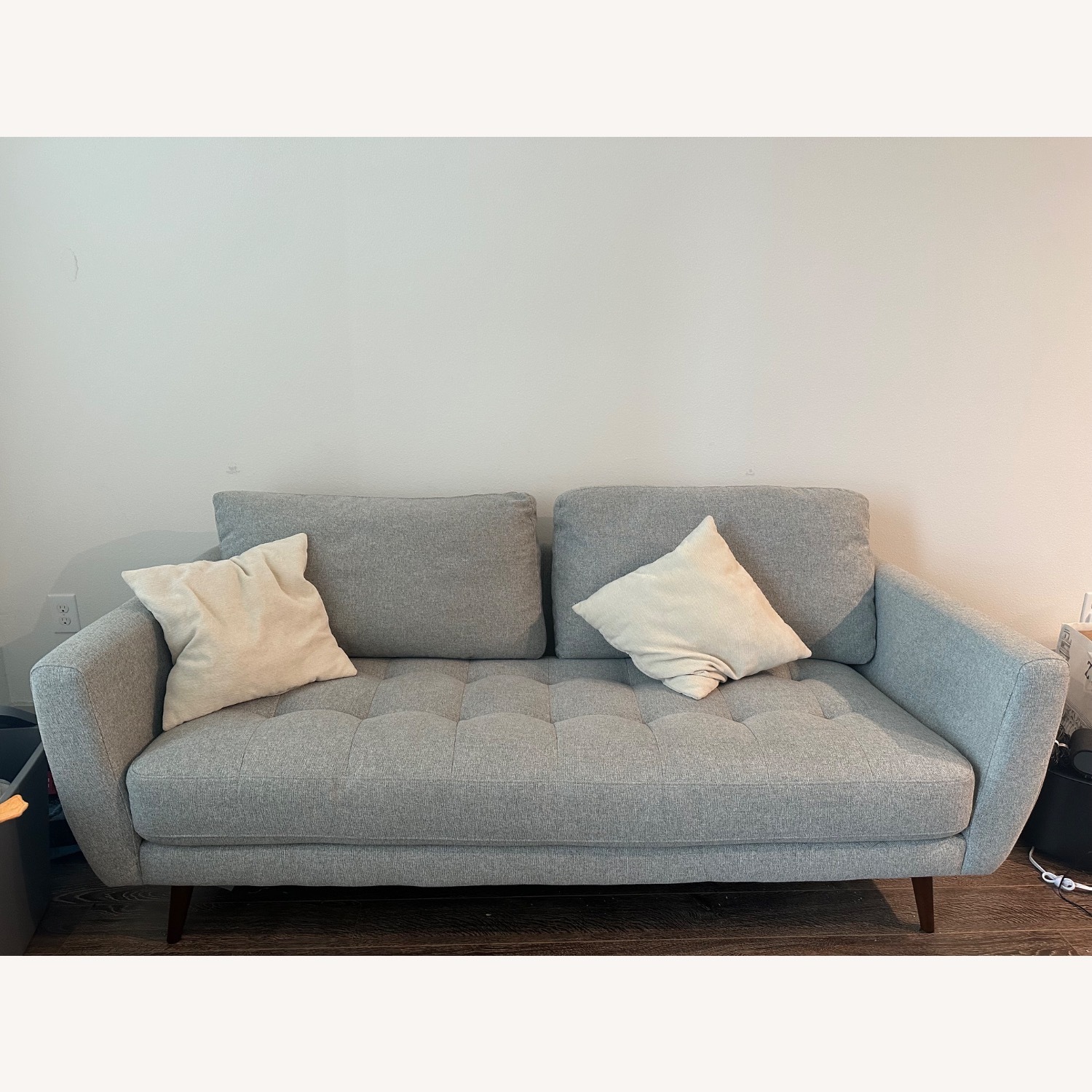 Living Spaces Ginger Grey 79” Couch - image-3