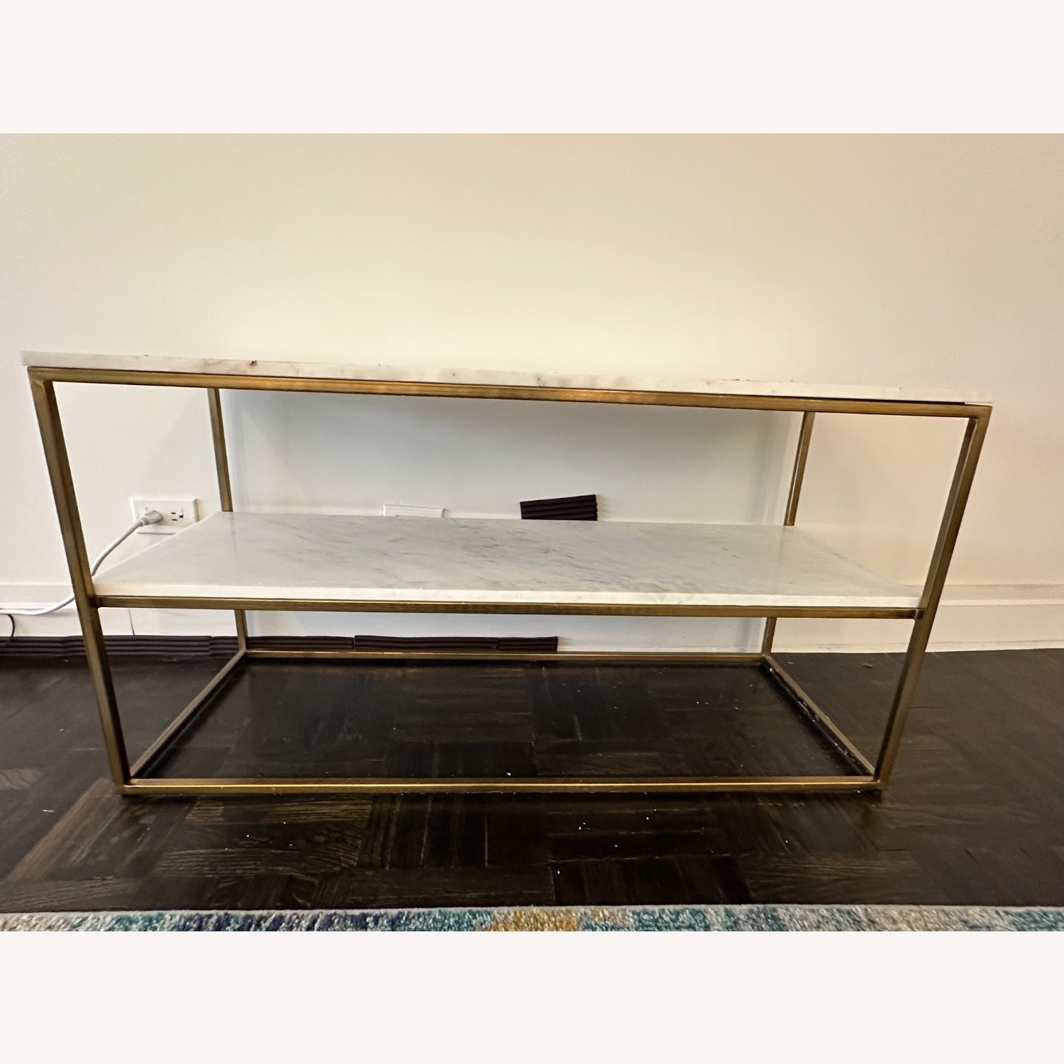 Pottery Barn Delaney Marble TV Stand  - image-1