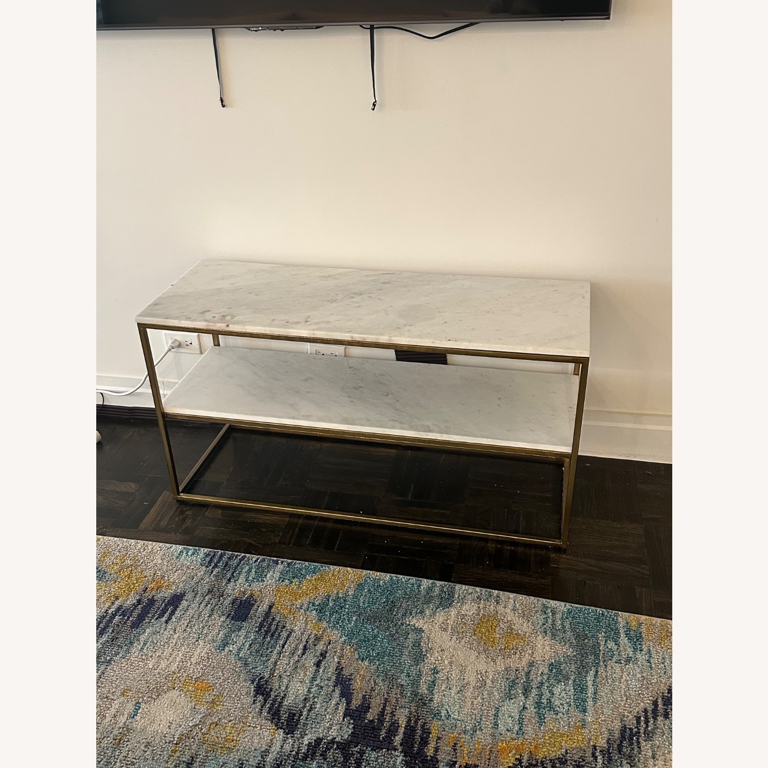 Pottery Barn Delaney Marble TV Stand  - image-2