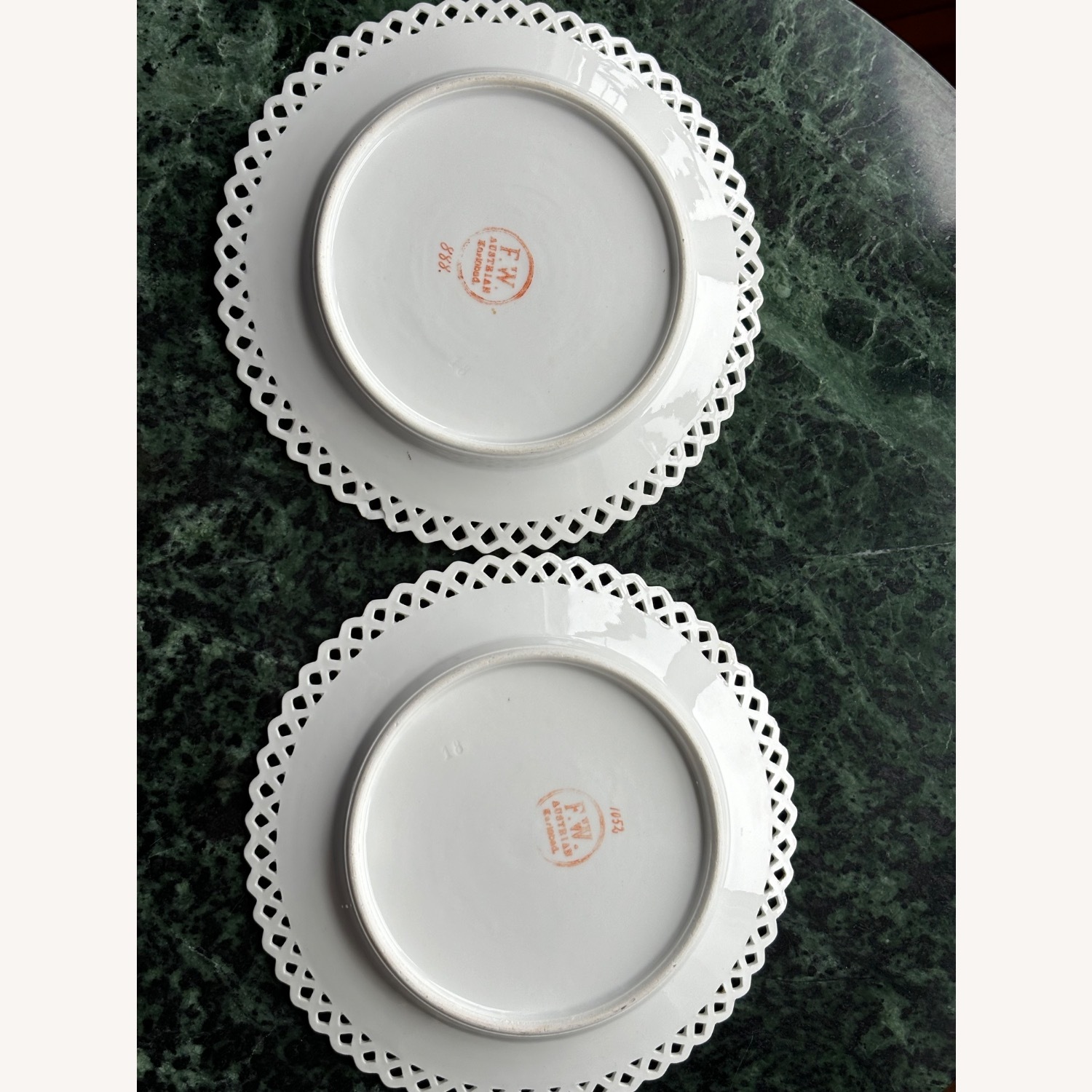 Antique F.W.  Set of 2 Decorative Birds Plates - image-22