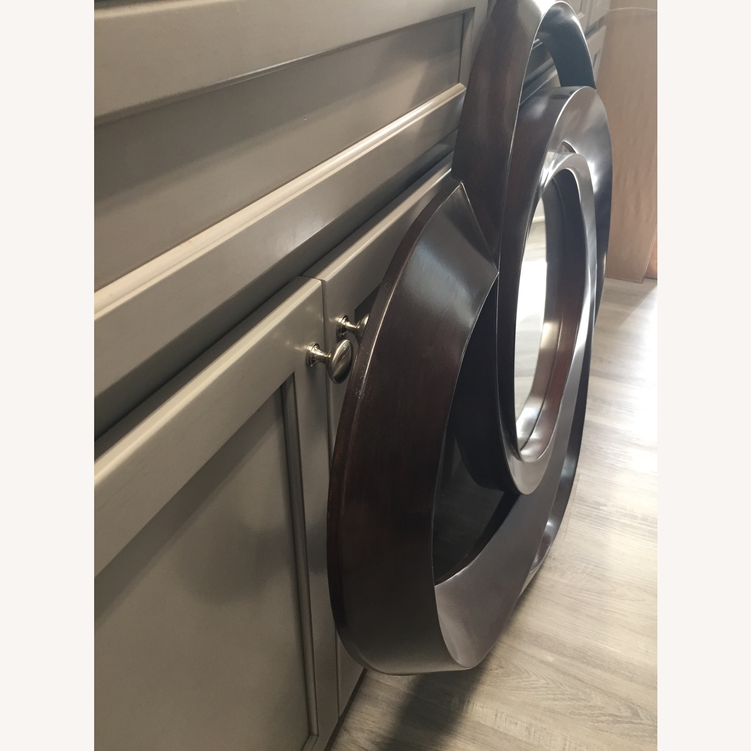 Ren-Wil Oval Dark Brown Wall Mirror - image-4