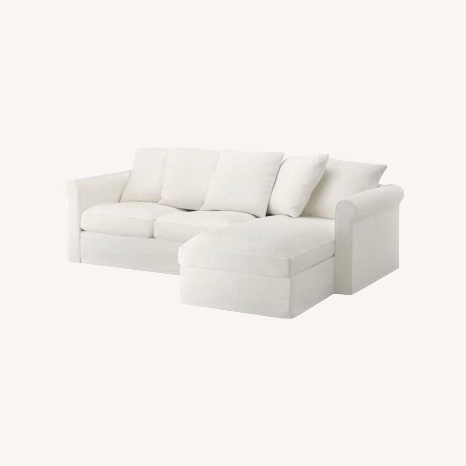 IKEA Harlanda Chaise Storage Sofa- Beige - image-0