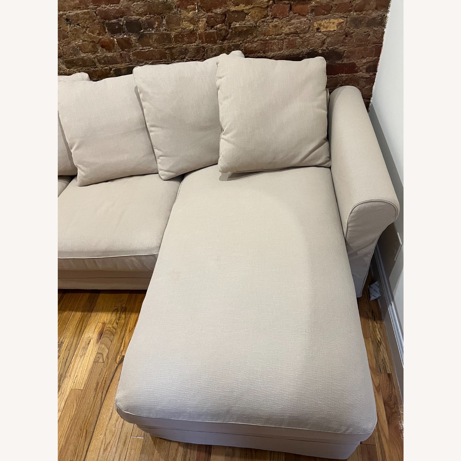 IKEA Harlanda Chaise Storage Sofa- Beige - image-3