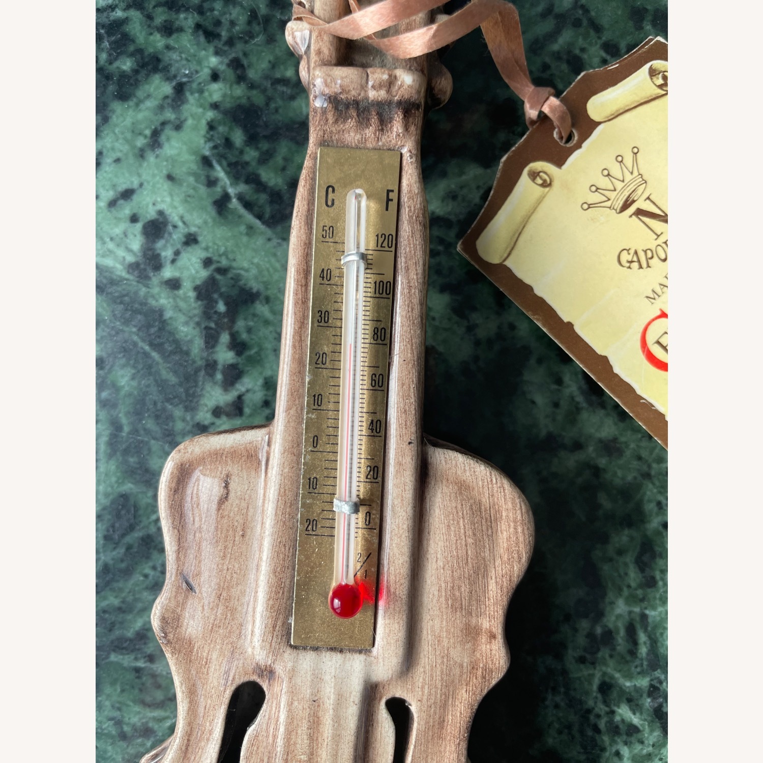 Vintage Capodimonte  Rare Guitar Thermometer - image-5