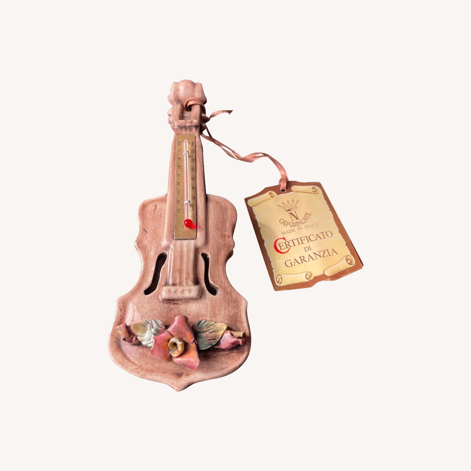 Vintage Capodimonte  Rare Guitar Thermometer - image-0