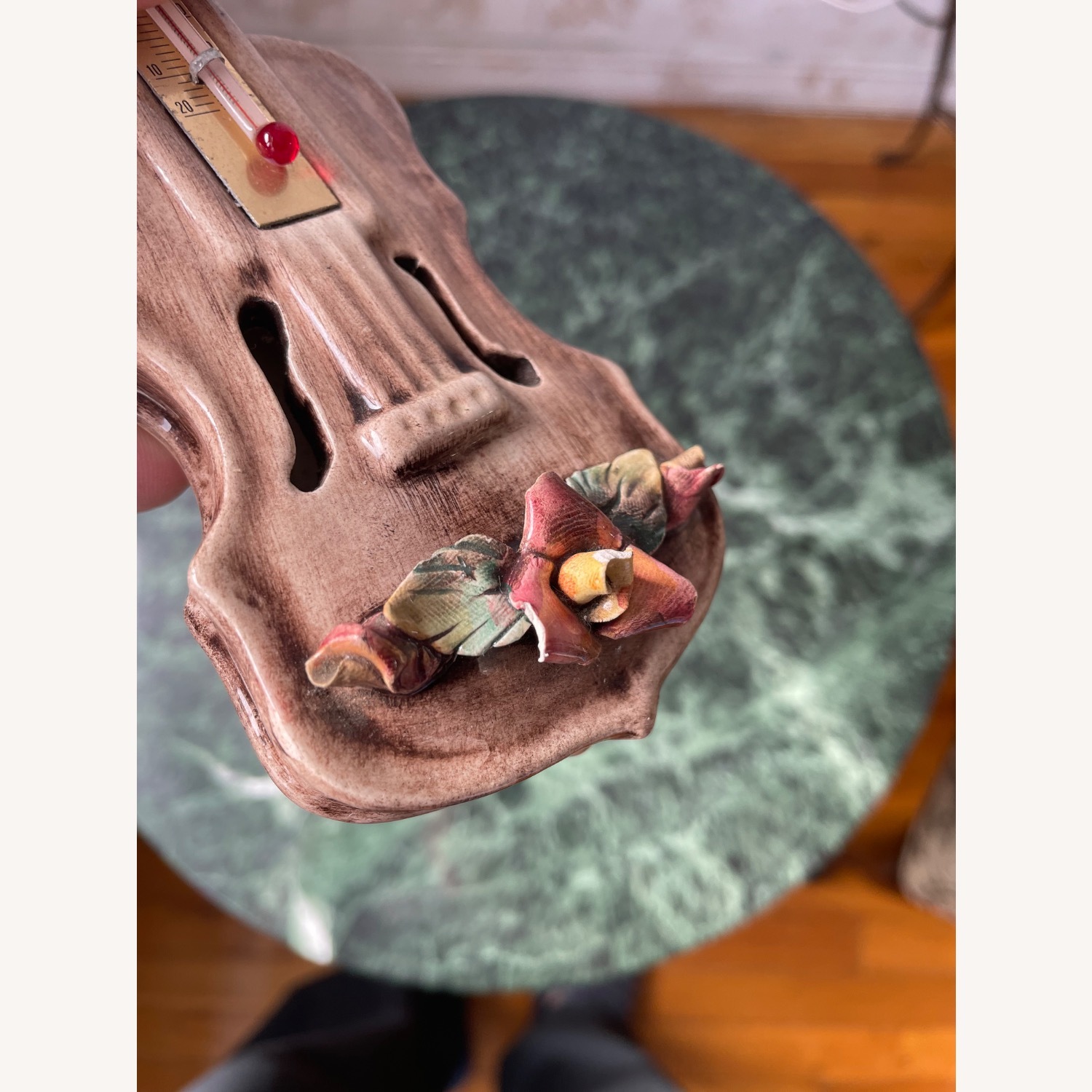 Vintage Capodimonte  Rare Guitar Thermometer - image-9